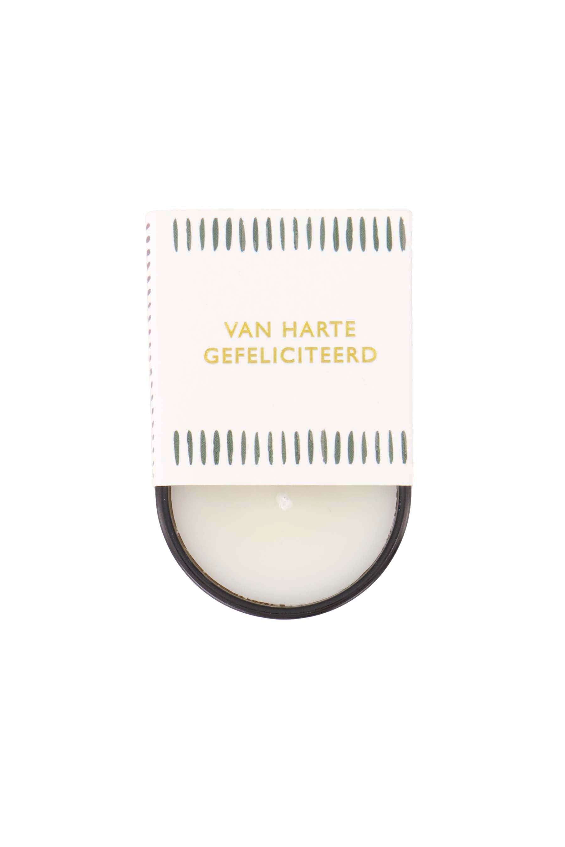 Zusss | Scented candle in wrap gefeliciteerd multicolor