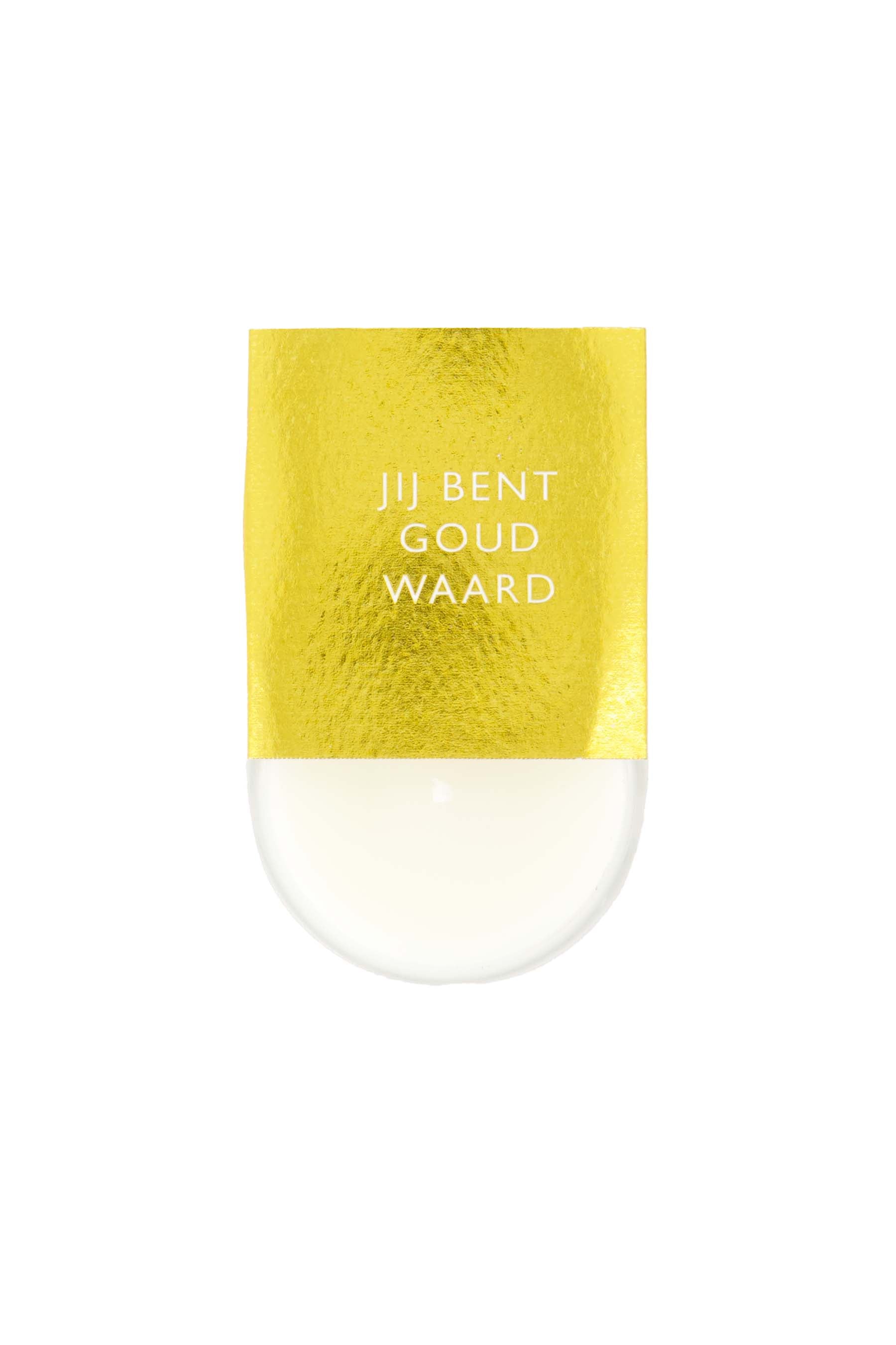 Zusss | Scented candle in wrap jij bent goud waard white / gold