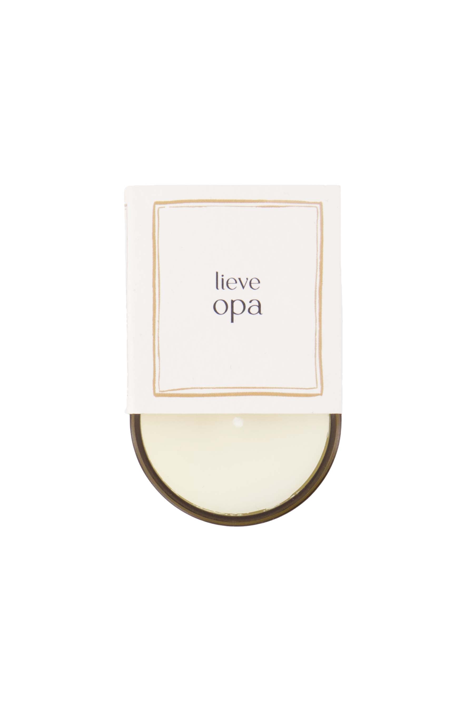 Zusss | Scented candle in wrap lieve opa white / gold
