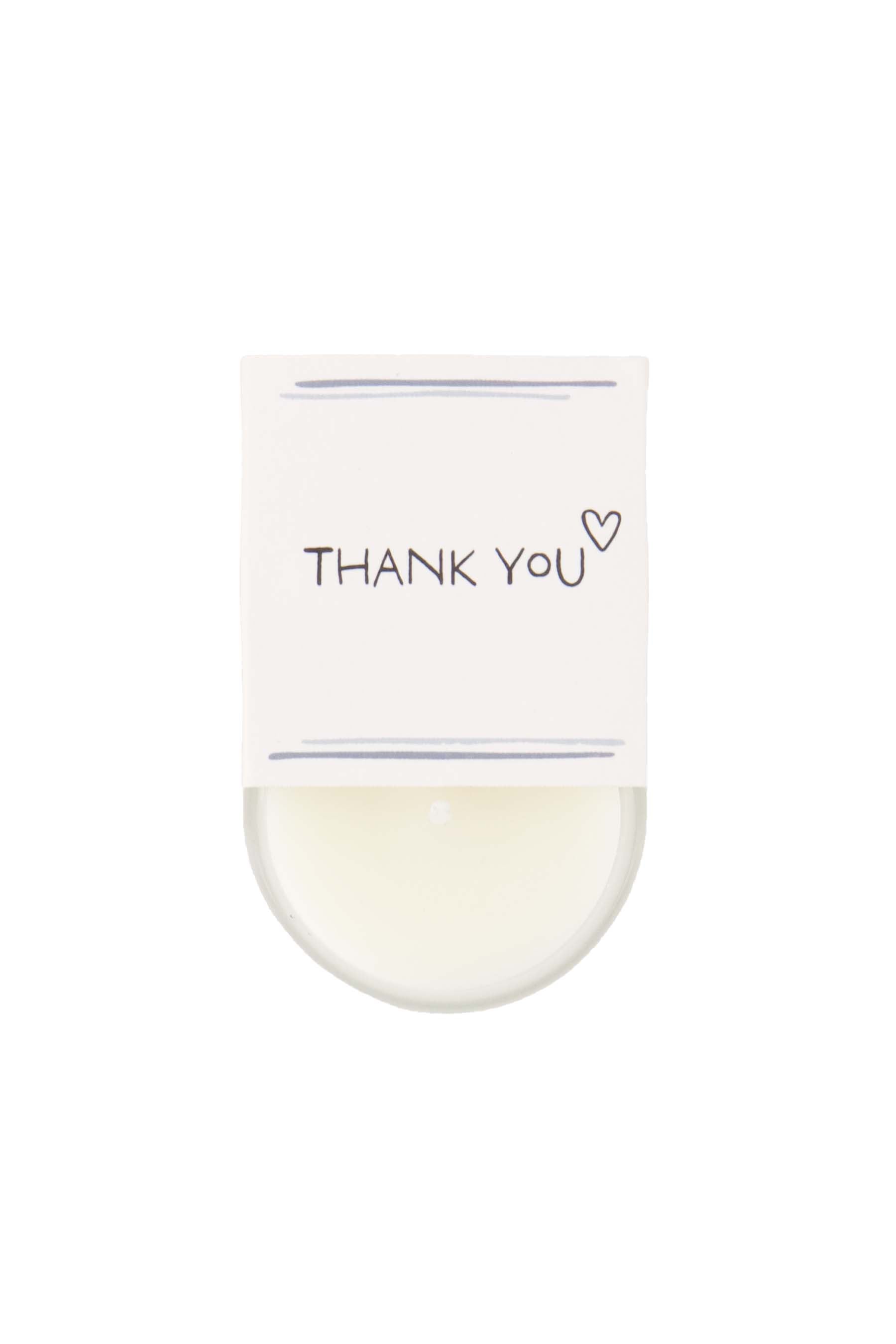 Zusss | Scented candle in wrap thank you white / gold / blue