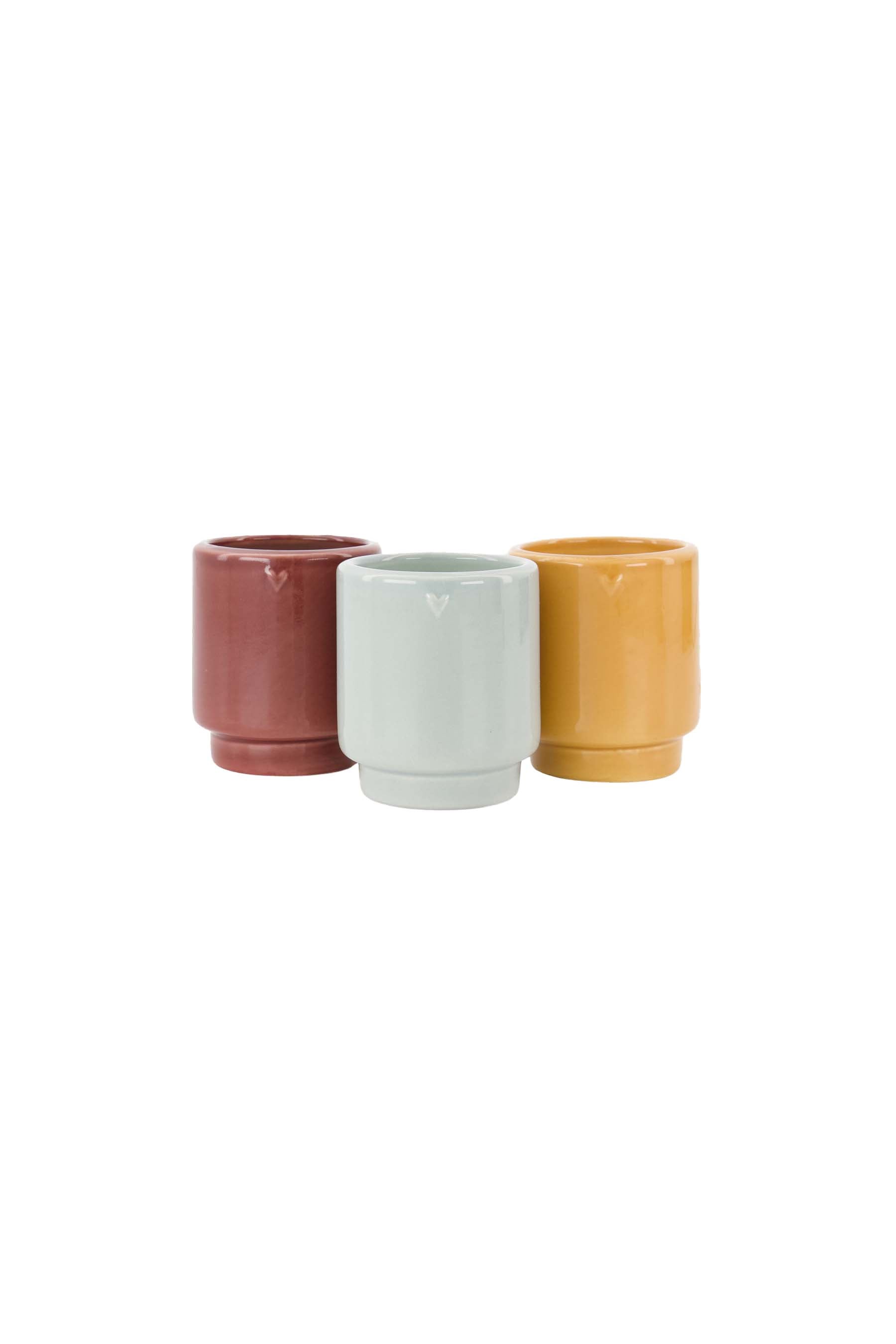Zusss | Set of 3 scented candles in tube enjoy multicolor