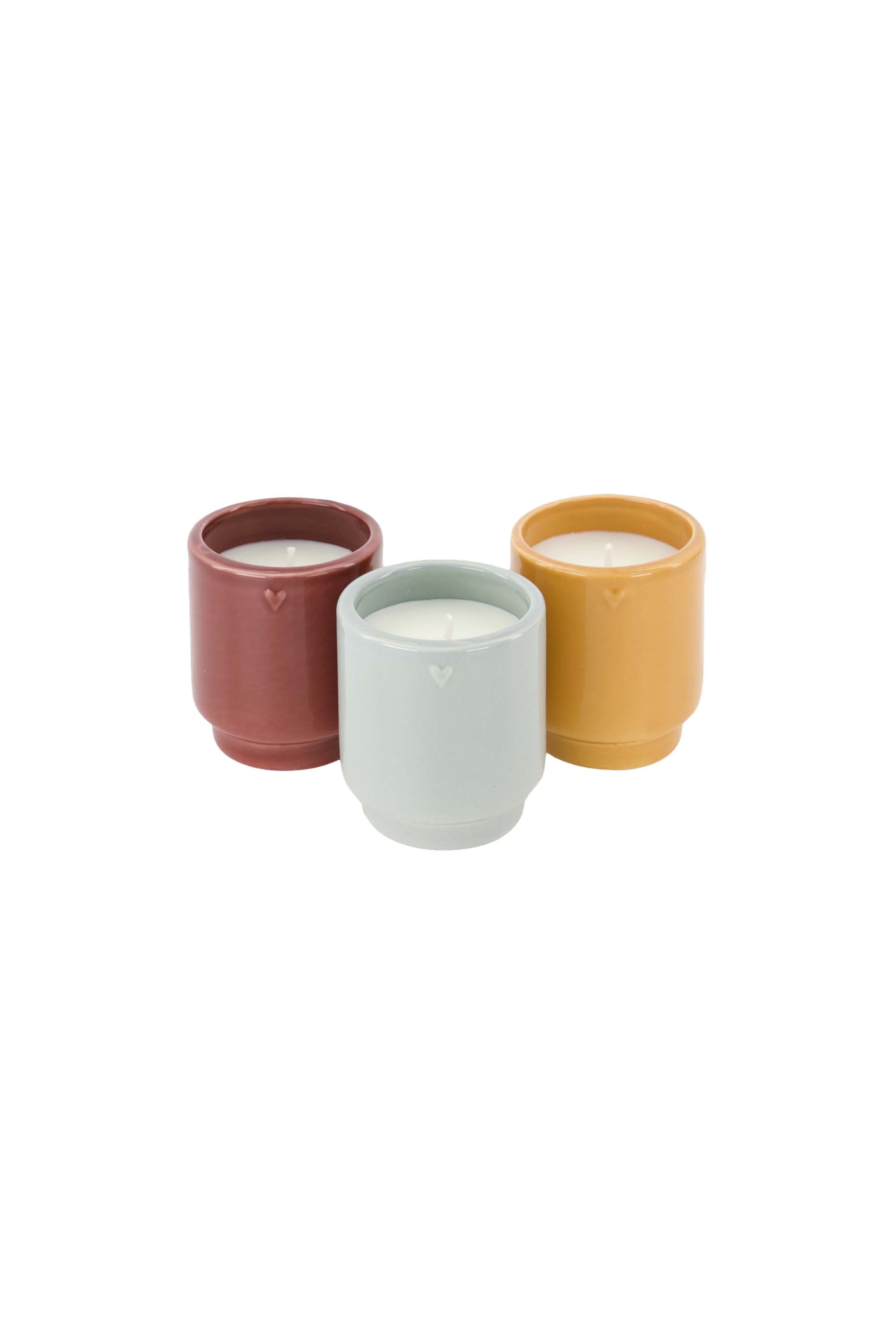 Zusss | Set of 3 scented candles in tube enjoy multicolor