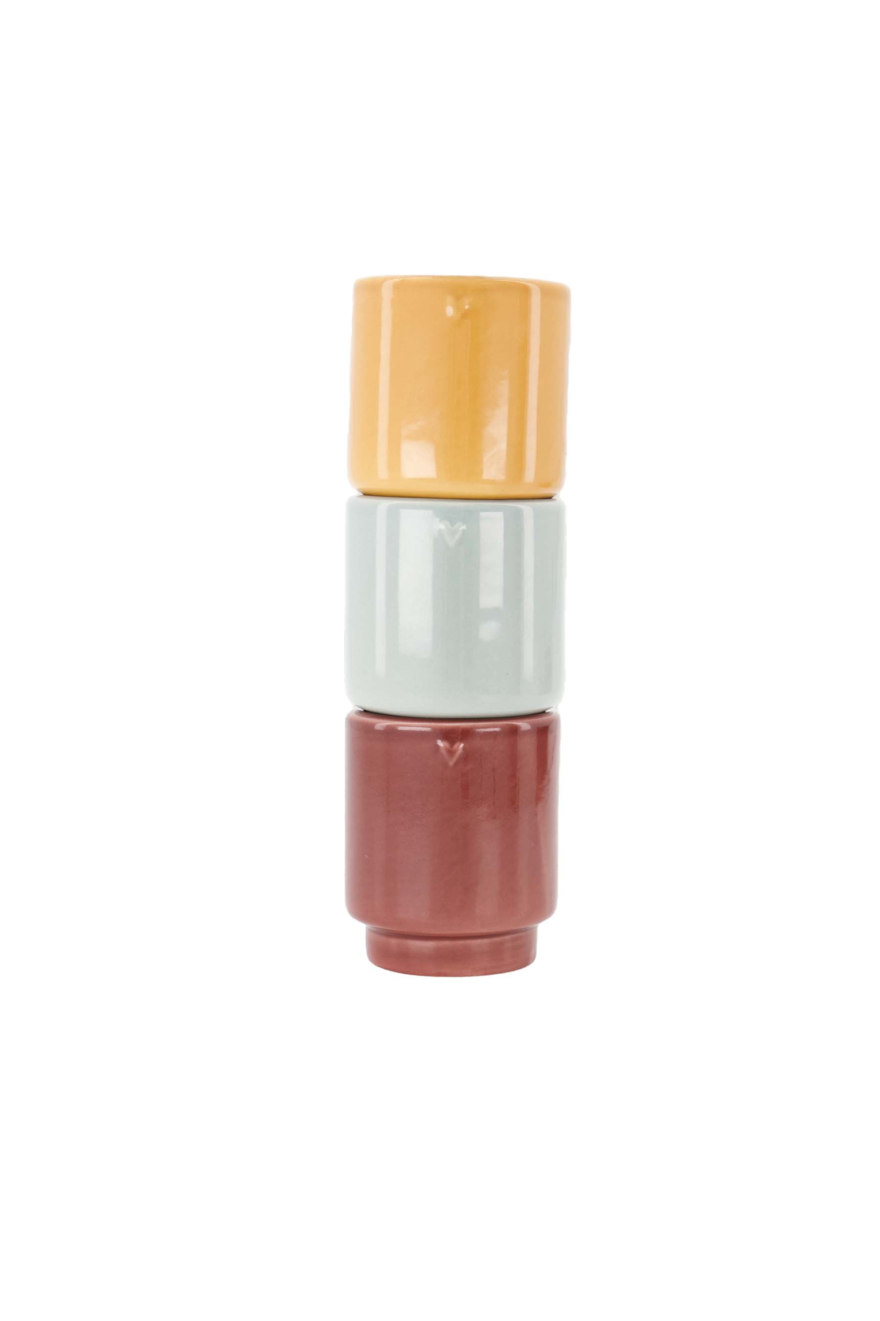 Zusss | Set of 3 scented candles in tube enjoy multicolor