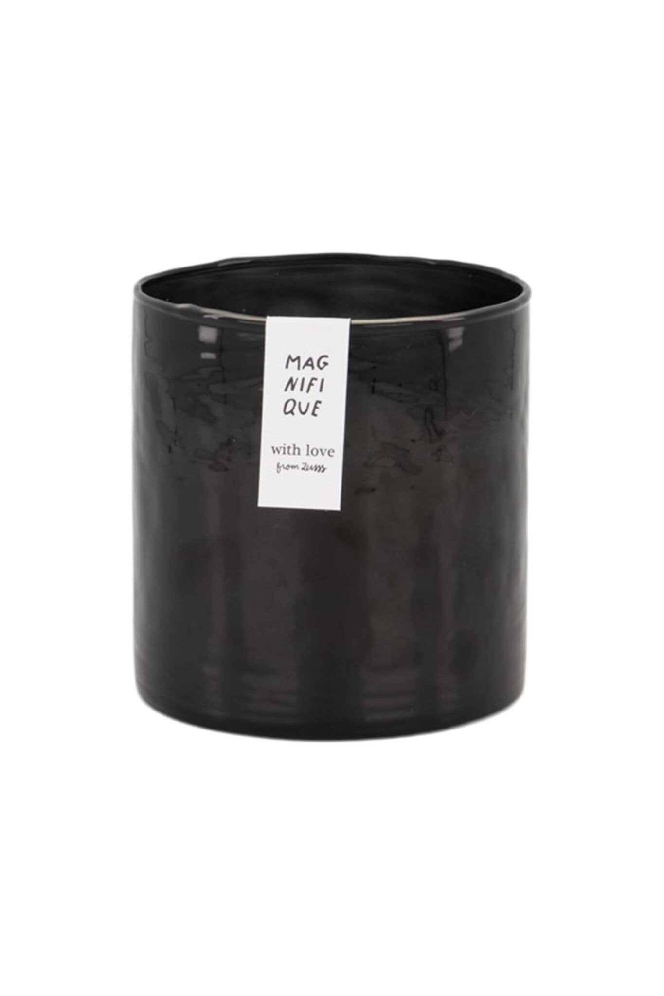 Zusss | Geurkaars hammered glas antracietgrijs