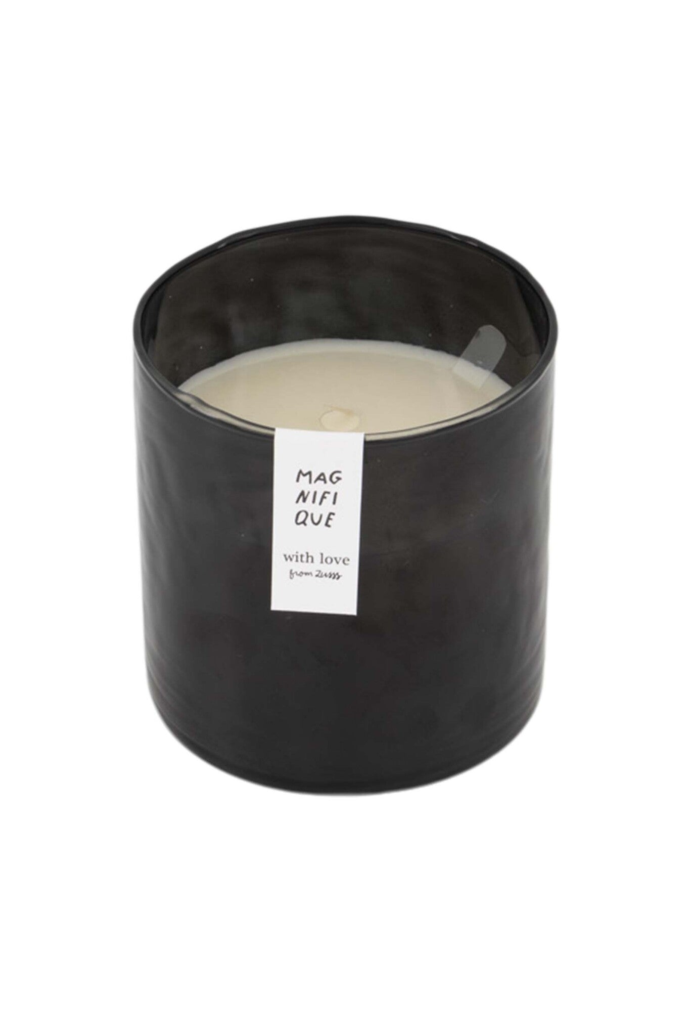 Zusss | Geurkaars hammered glas antracietgrijs