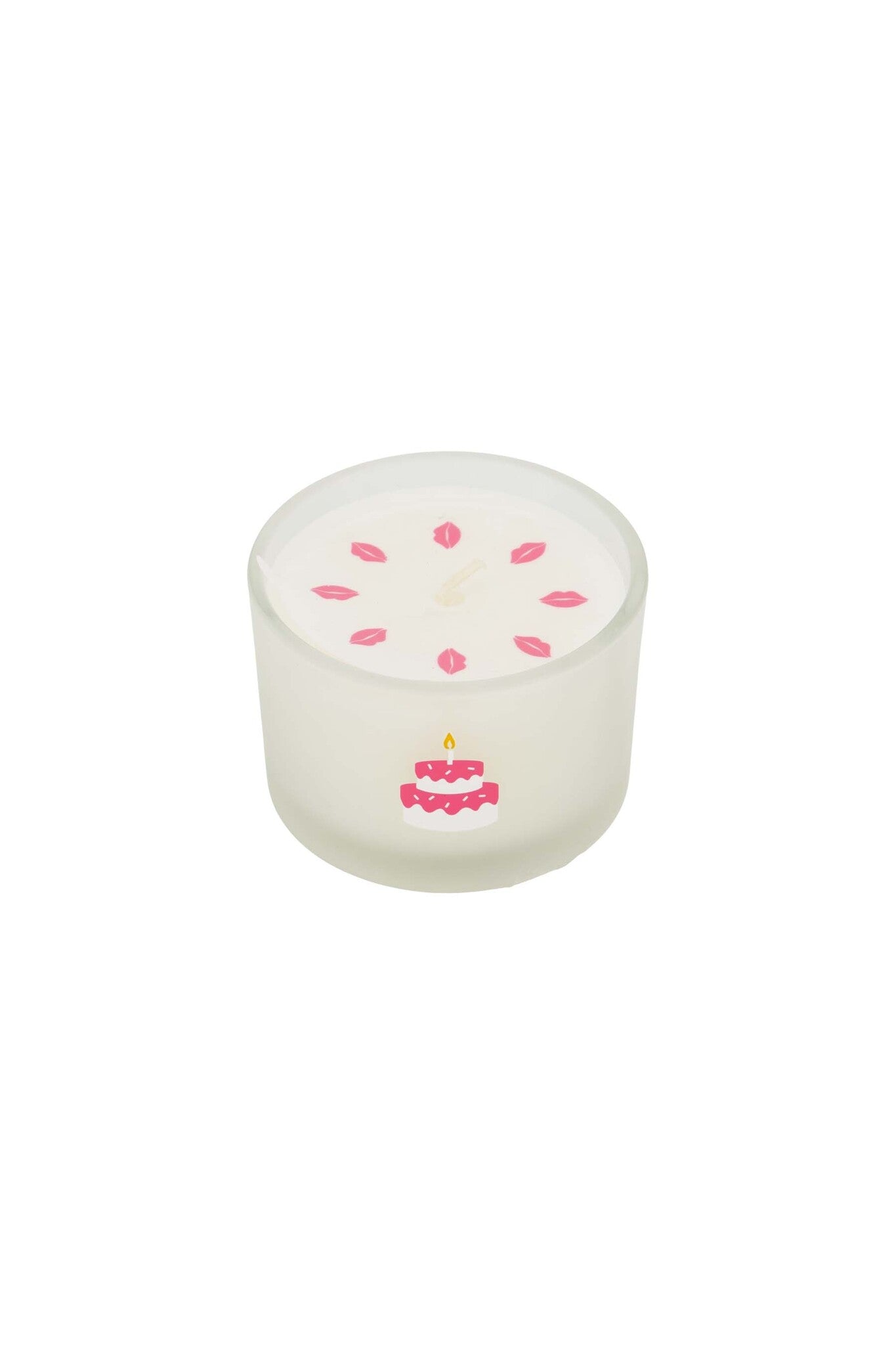 Zusss | Geurkaarsje glas taart wit/roze