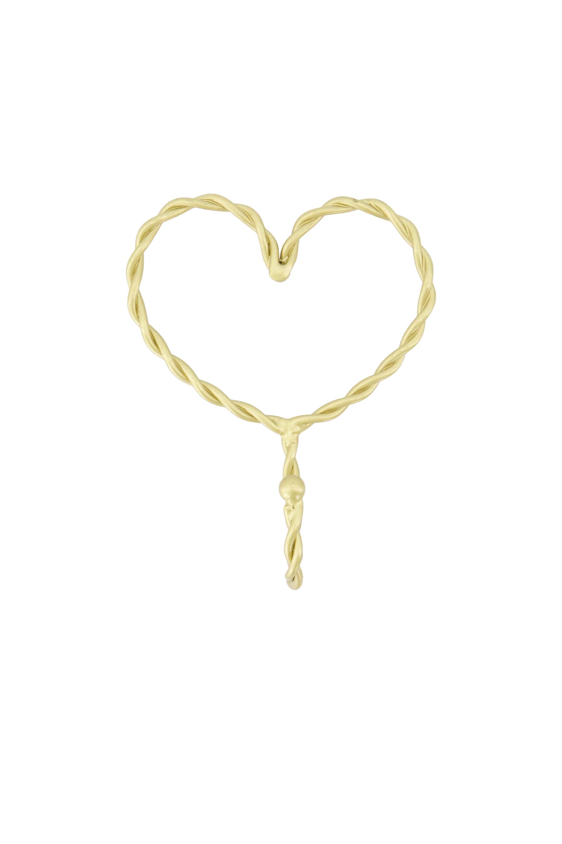 Zusss | Metal wall hook heart gold