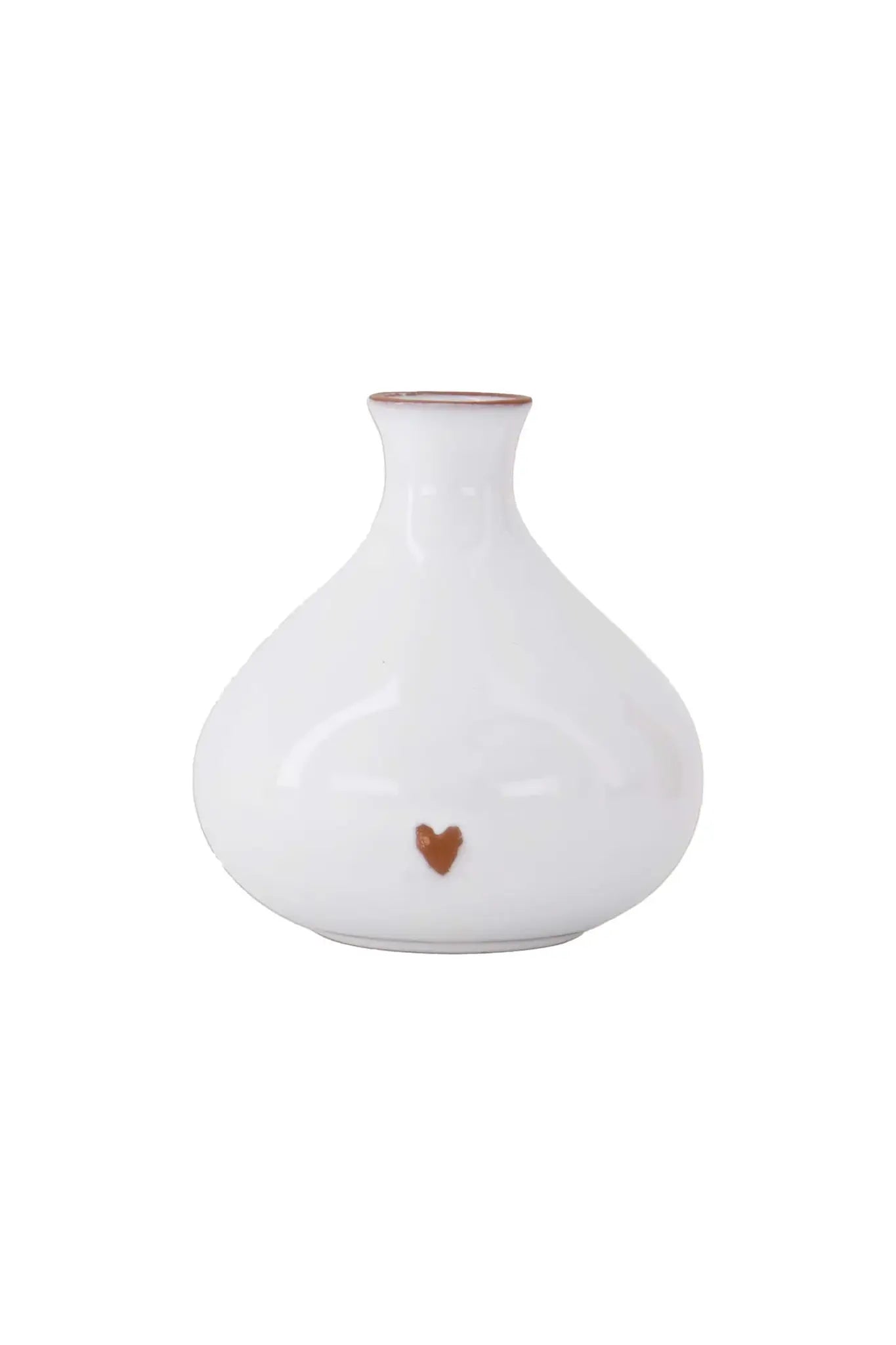 Zusss | Vaasje terracotta hartje wit