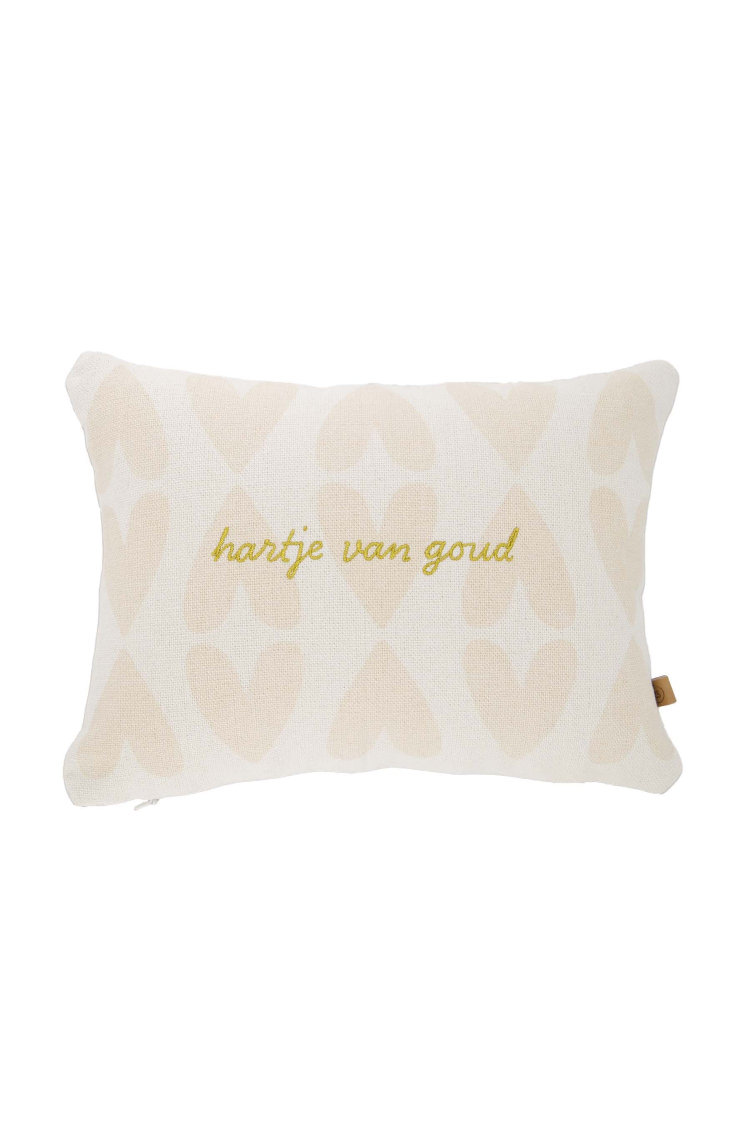Zusss | Kussen hartje van goud 35x25cm