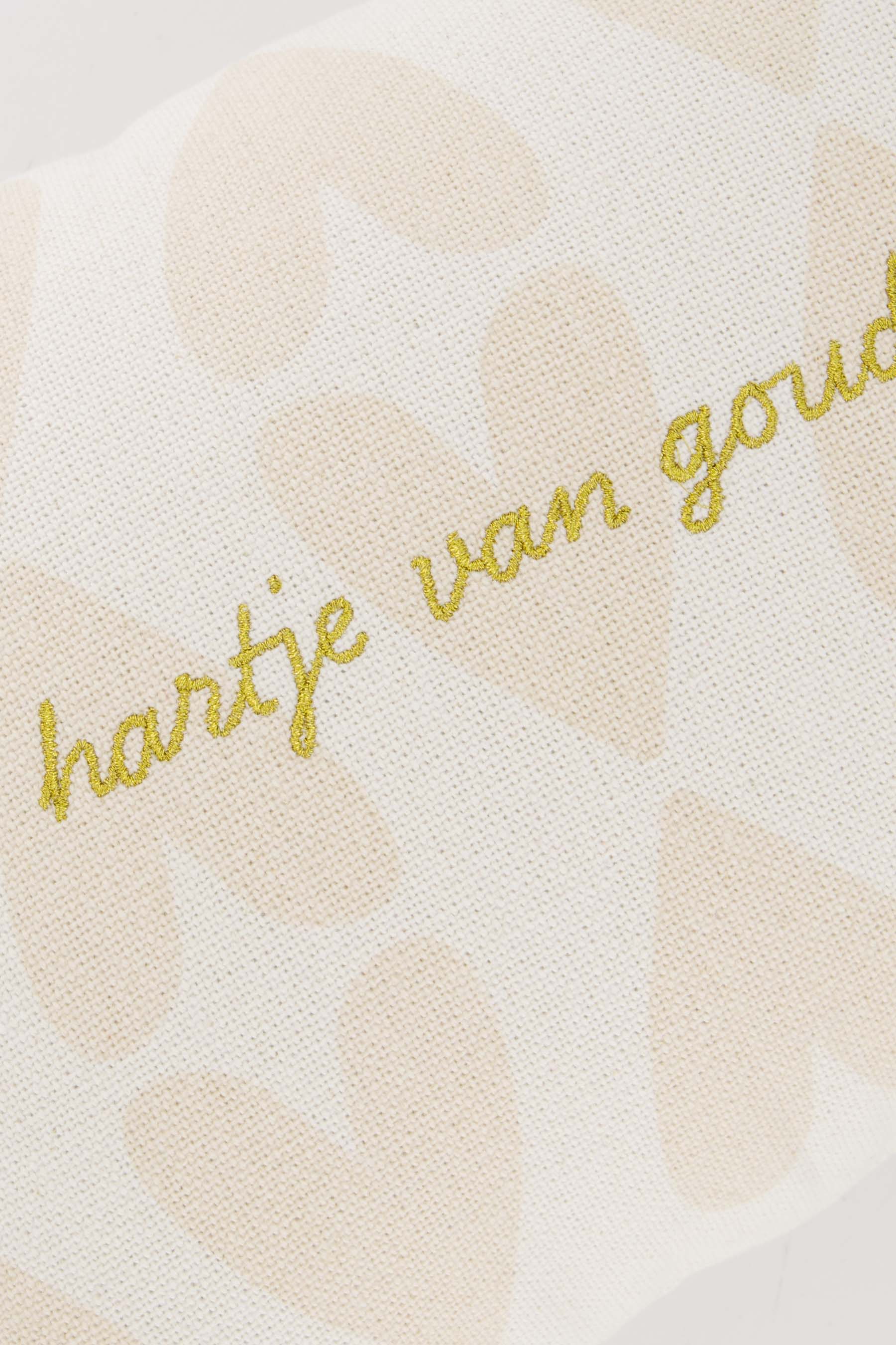Zusss | Kussen hartje van goud 35x25cm