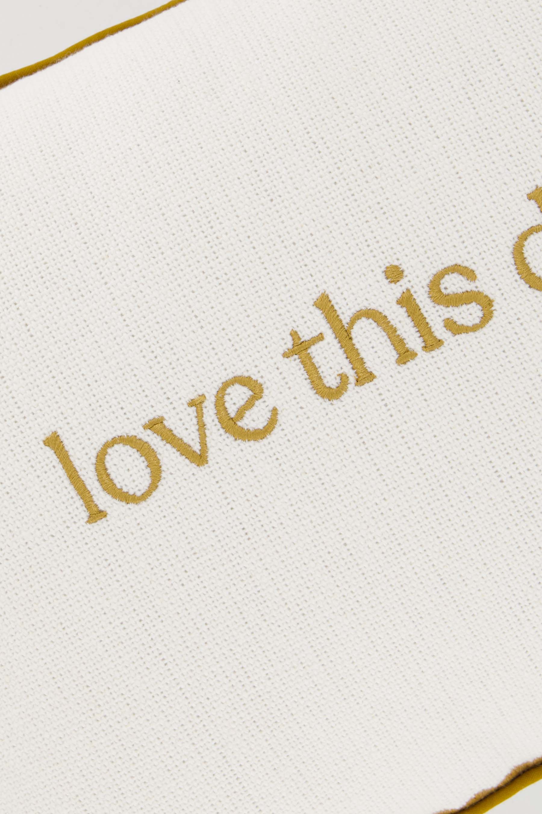 Zusss | Kussen love this day 35x25cm wit / goud