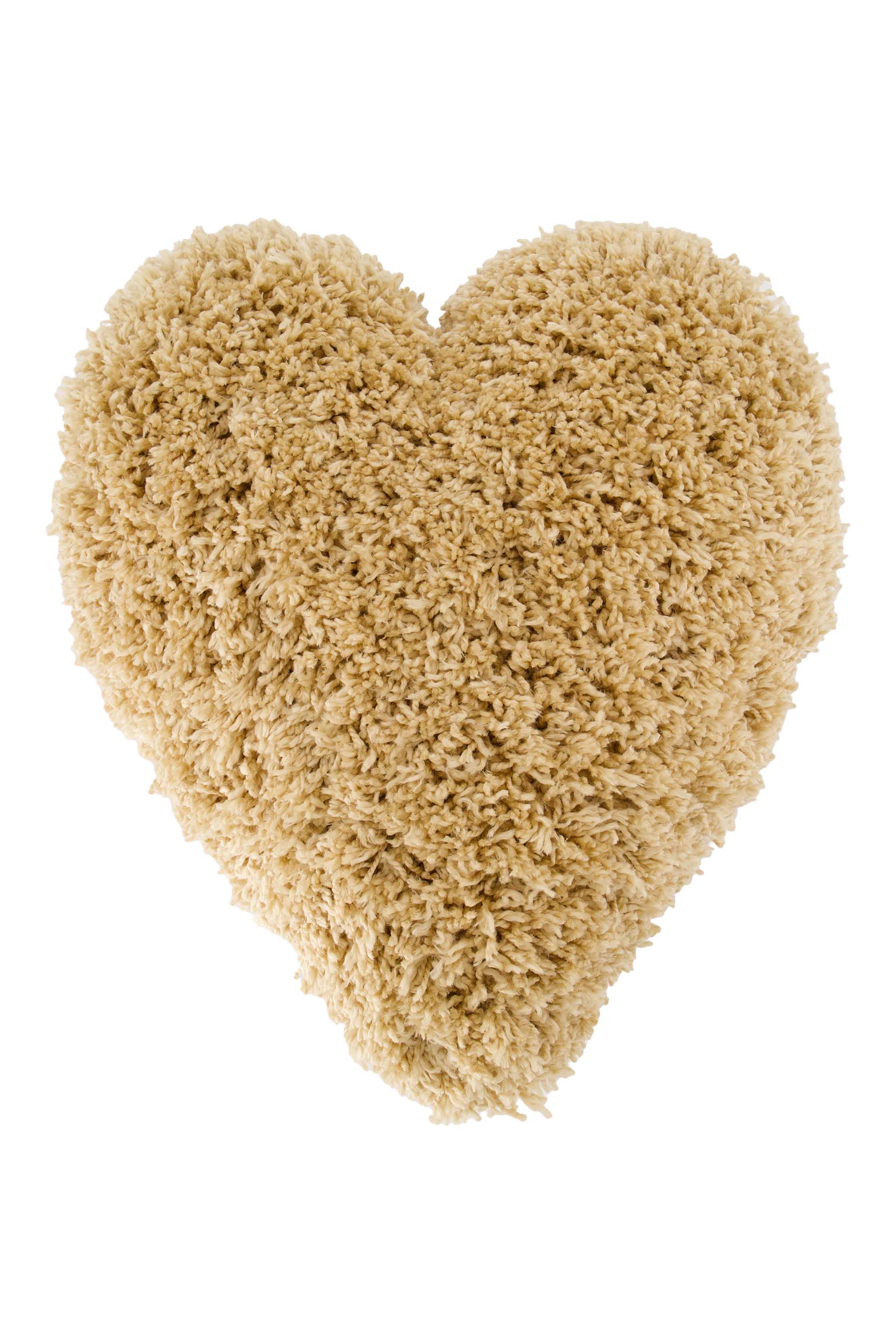 Zusss | Cushion fluffy heartshaped beige