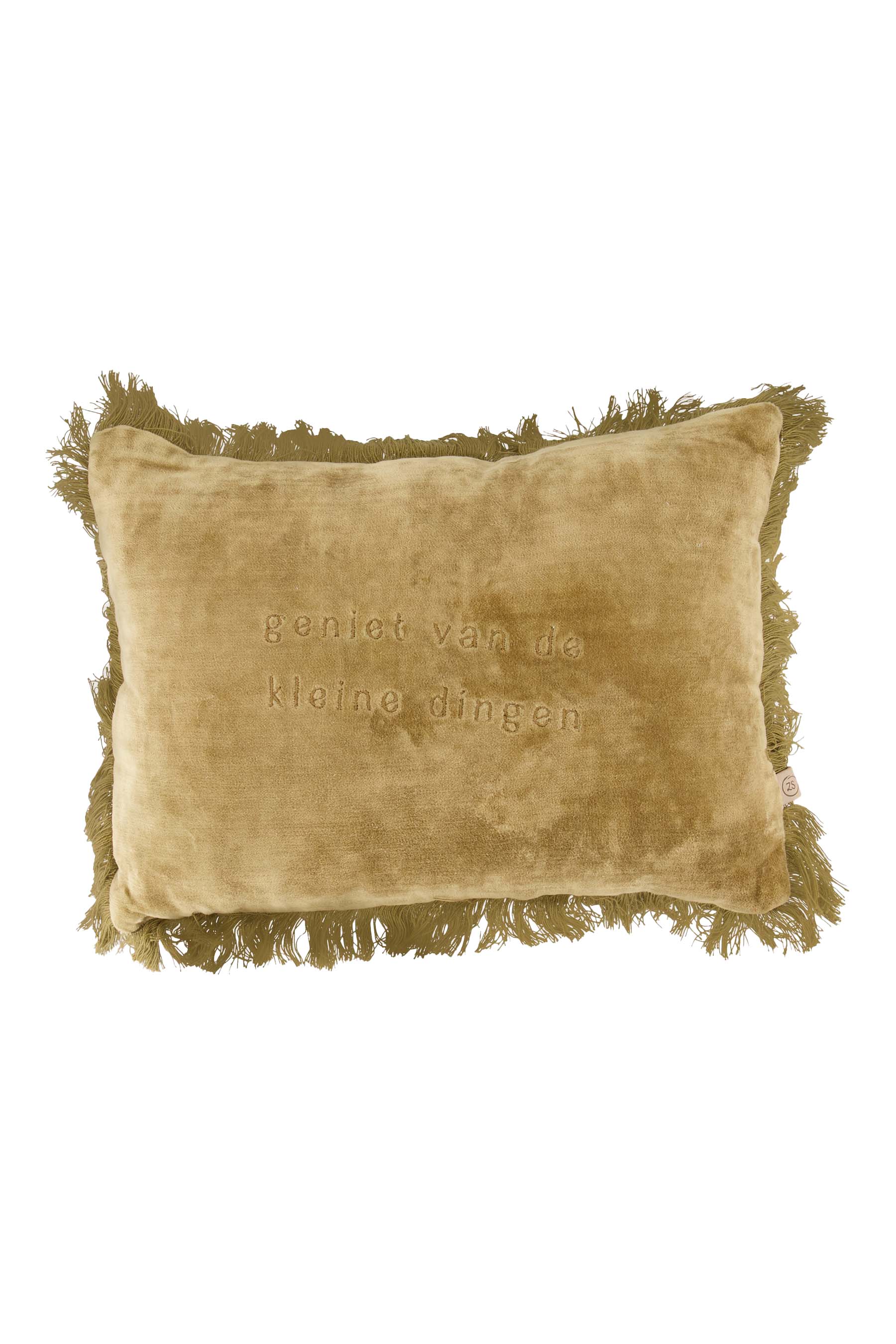 Zusss | Cushion velvet geniet 35x25cm ochre