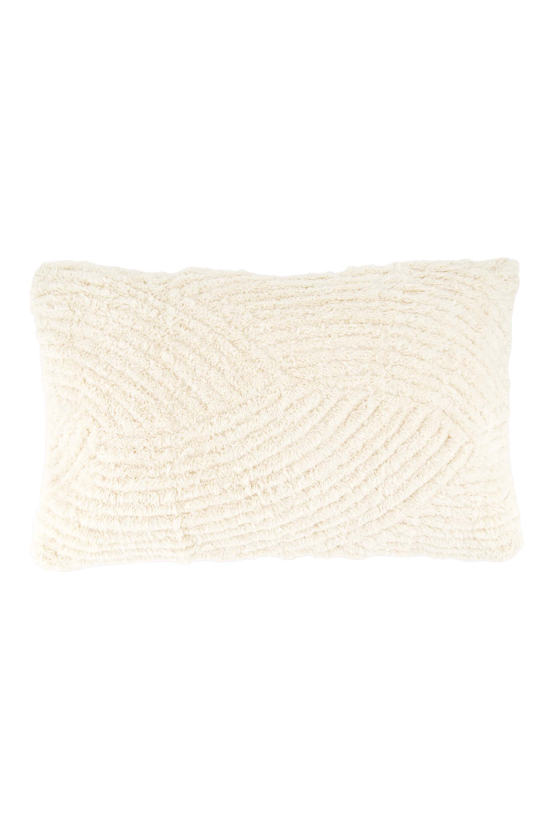 Zusss | Cushion bouclé woven pattern 30x50cm off white