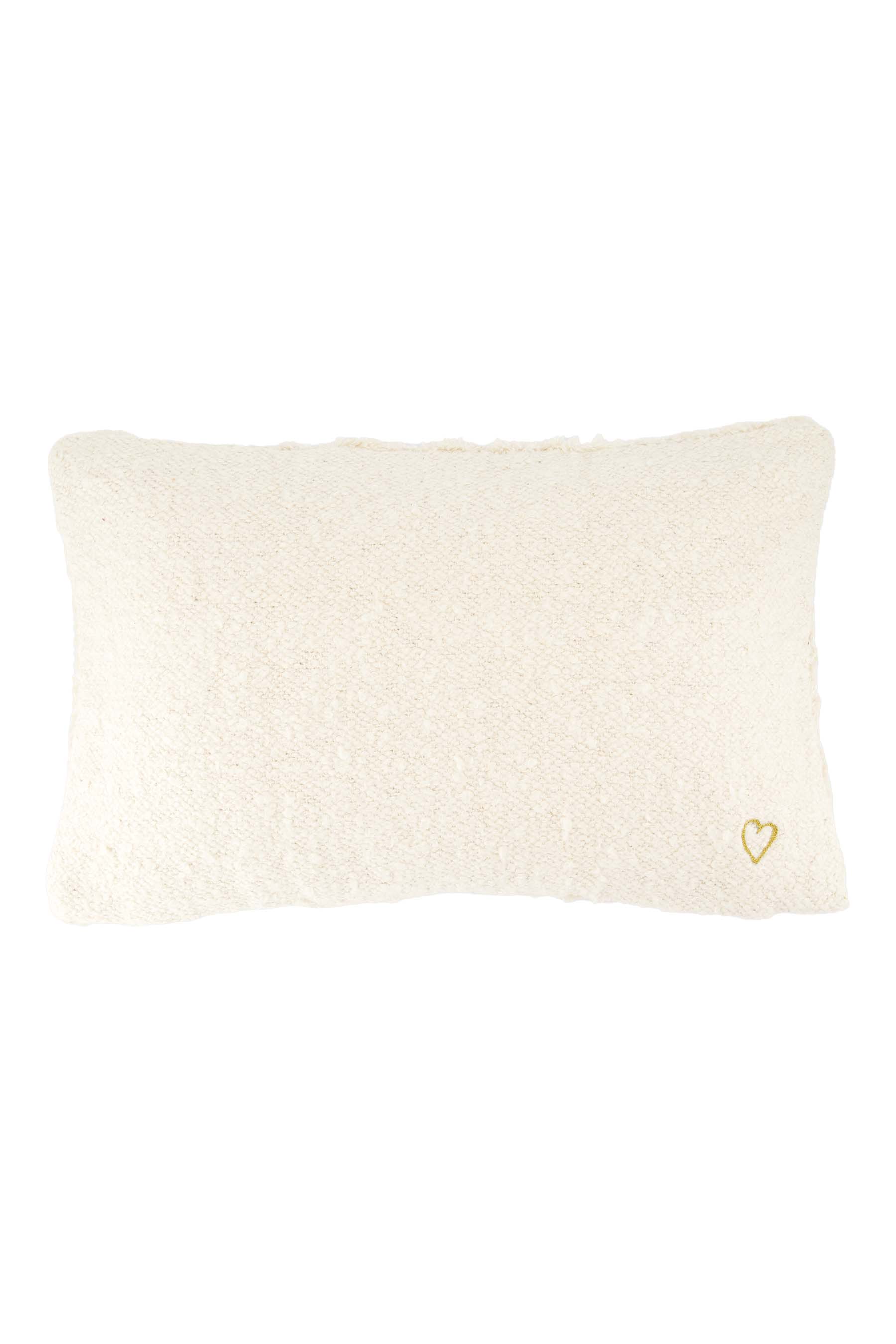 Zusss | Cushion bouclé woven pattern 30x50cm off white