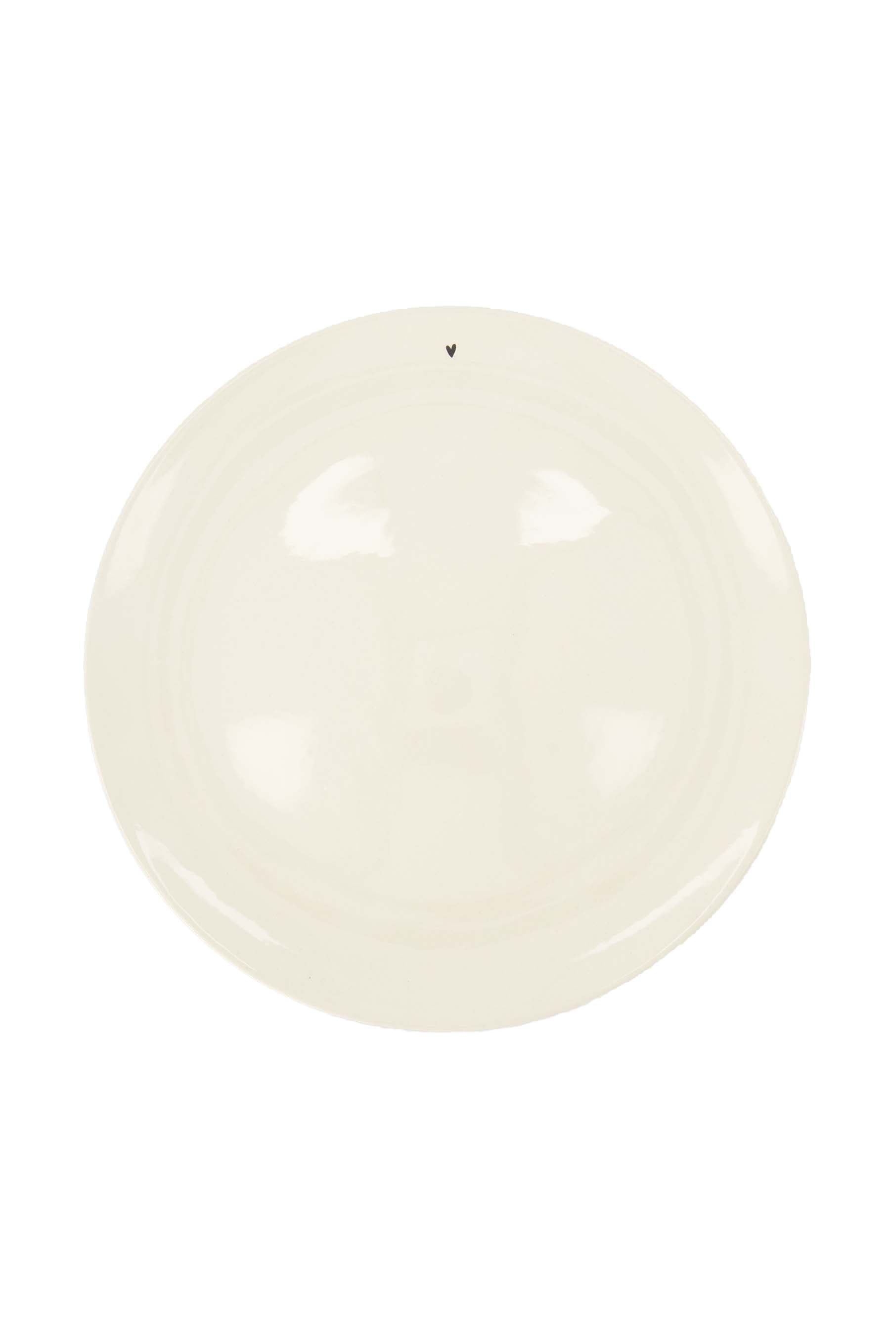 Zusss | Dinner plate heart sand / black