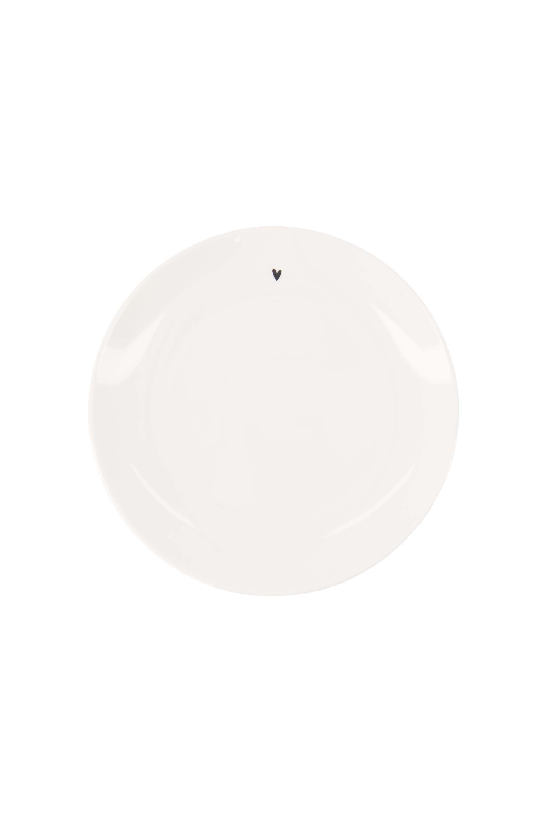 Zusss | Cake plate heart white / black