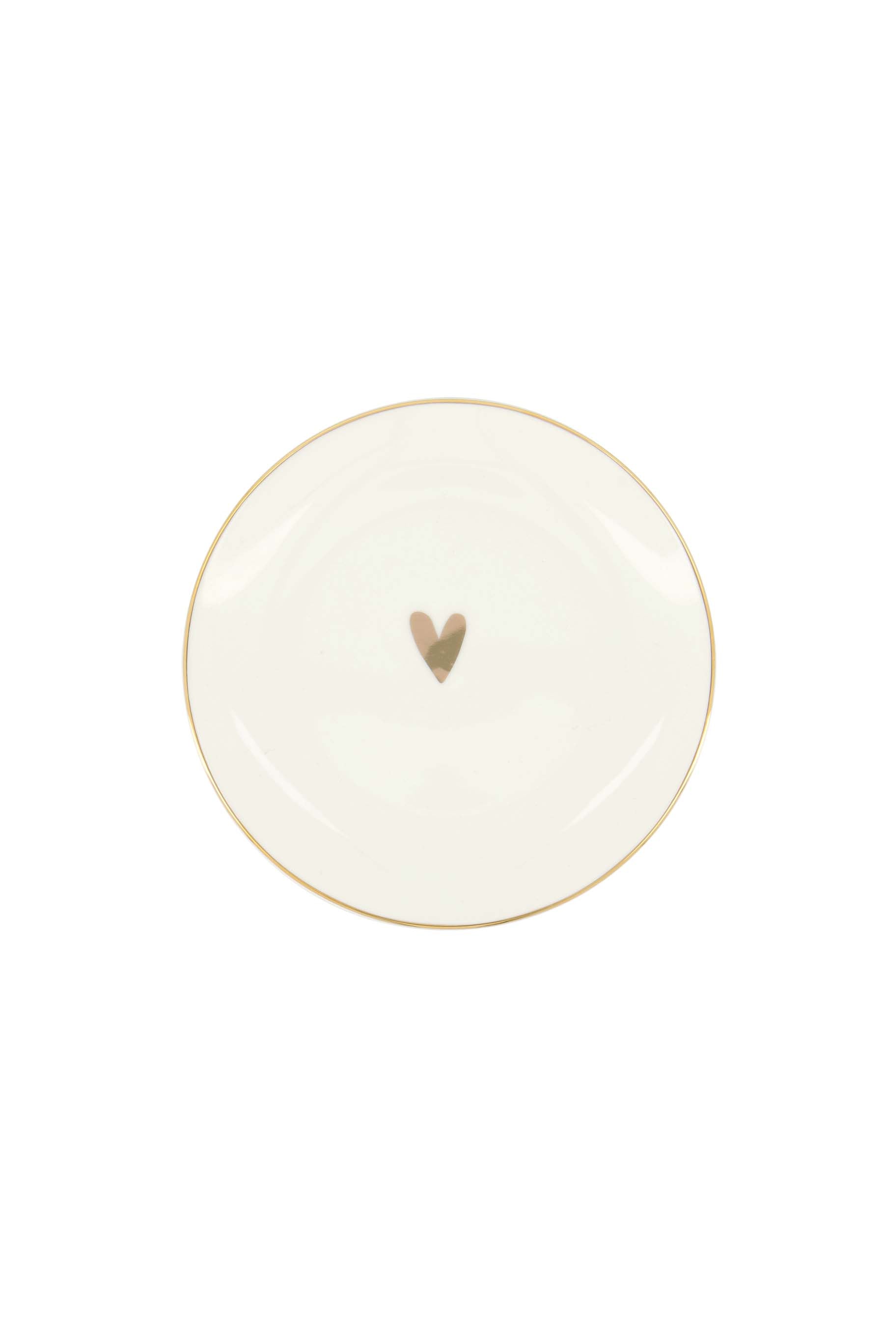 Zusss | Cake plate heart white/gold white / gold