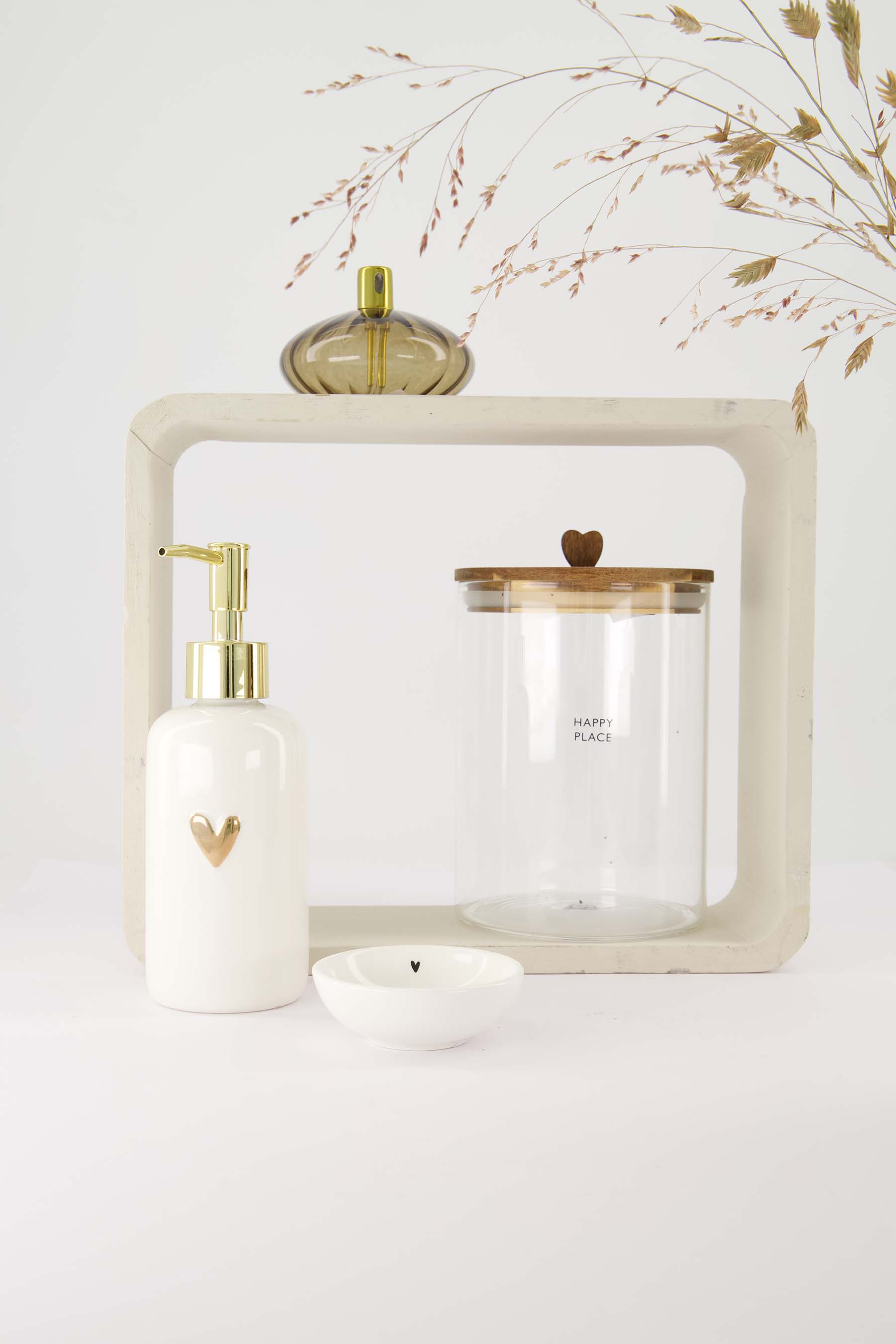 Zusss | Dip dish heart white / black