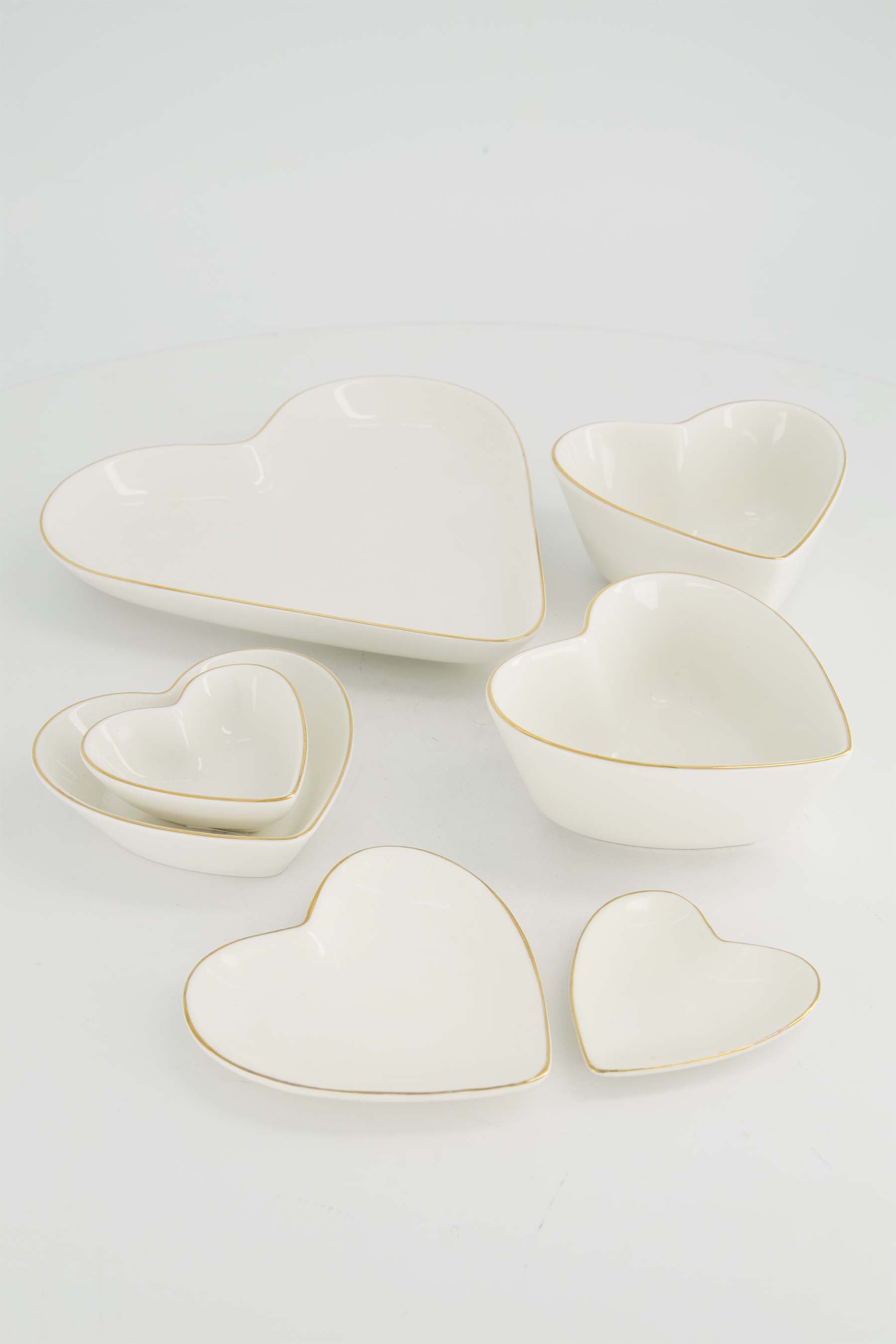 Zusss | Serving bowl heart shape white white