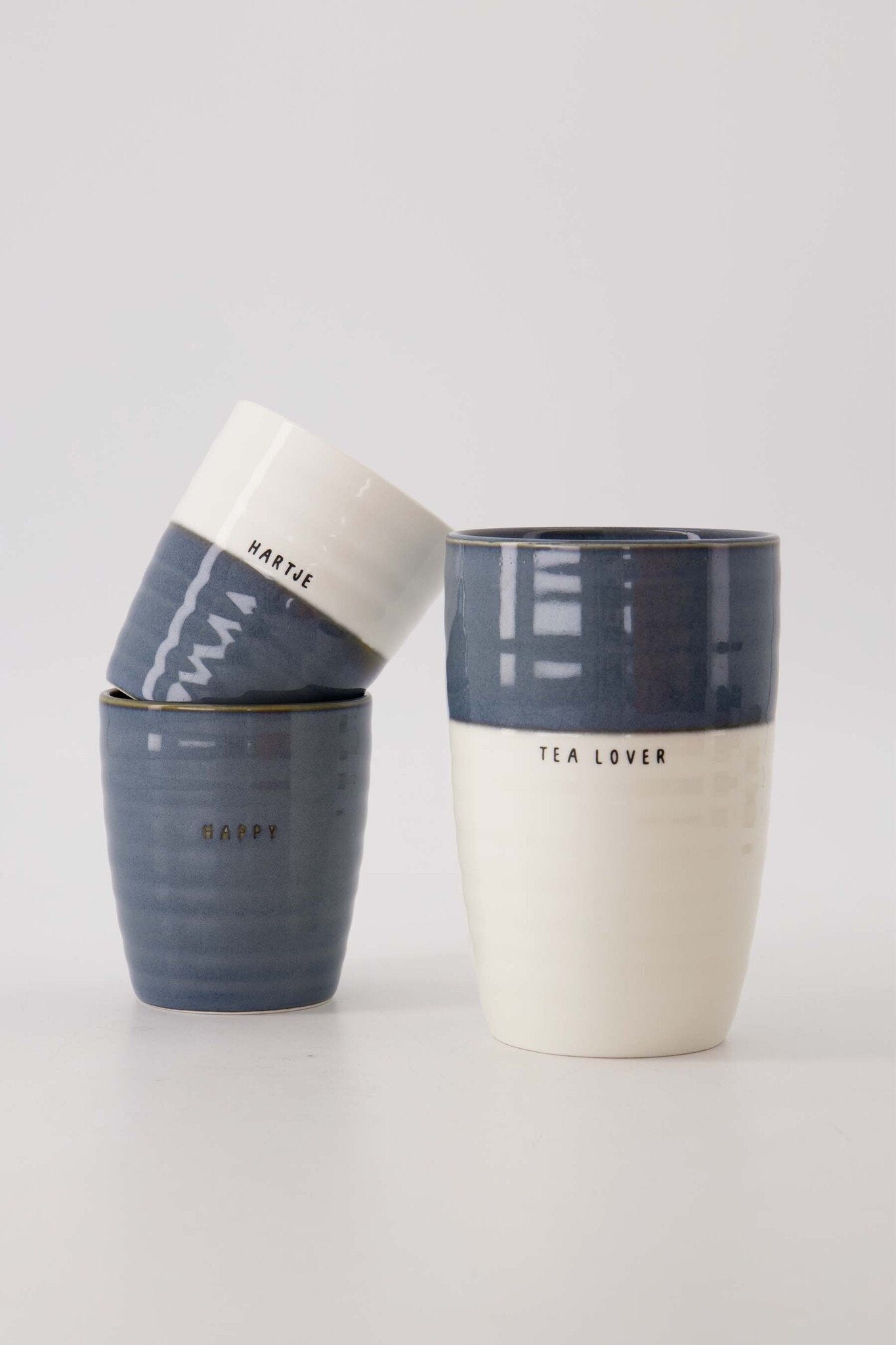 Zusss | Koffiemok hartje wit/blauw