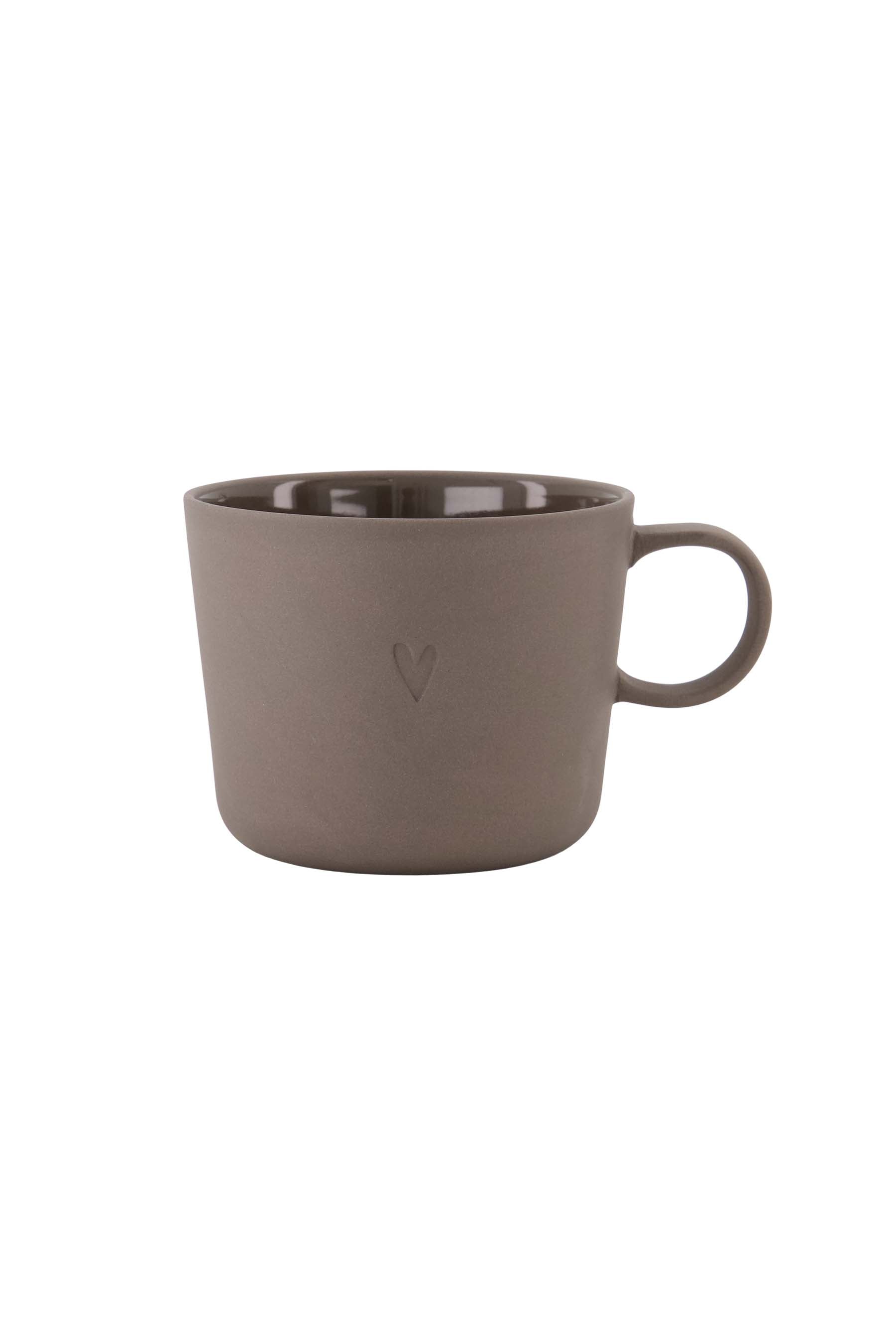 Zusss | Cappuccino mug heart dark brown