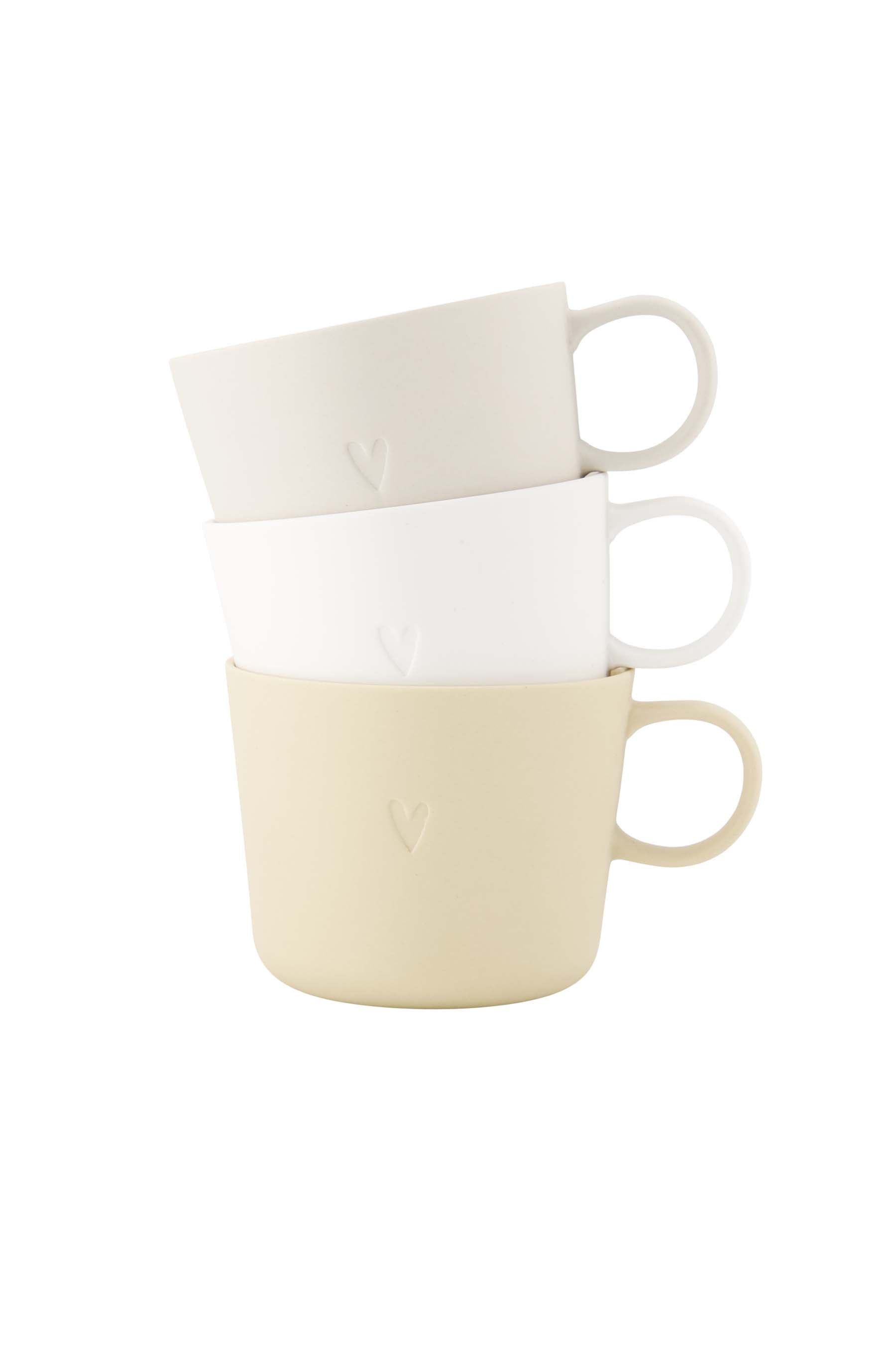 Zusss | Cappuccino mug heart warm sand