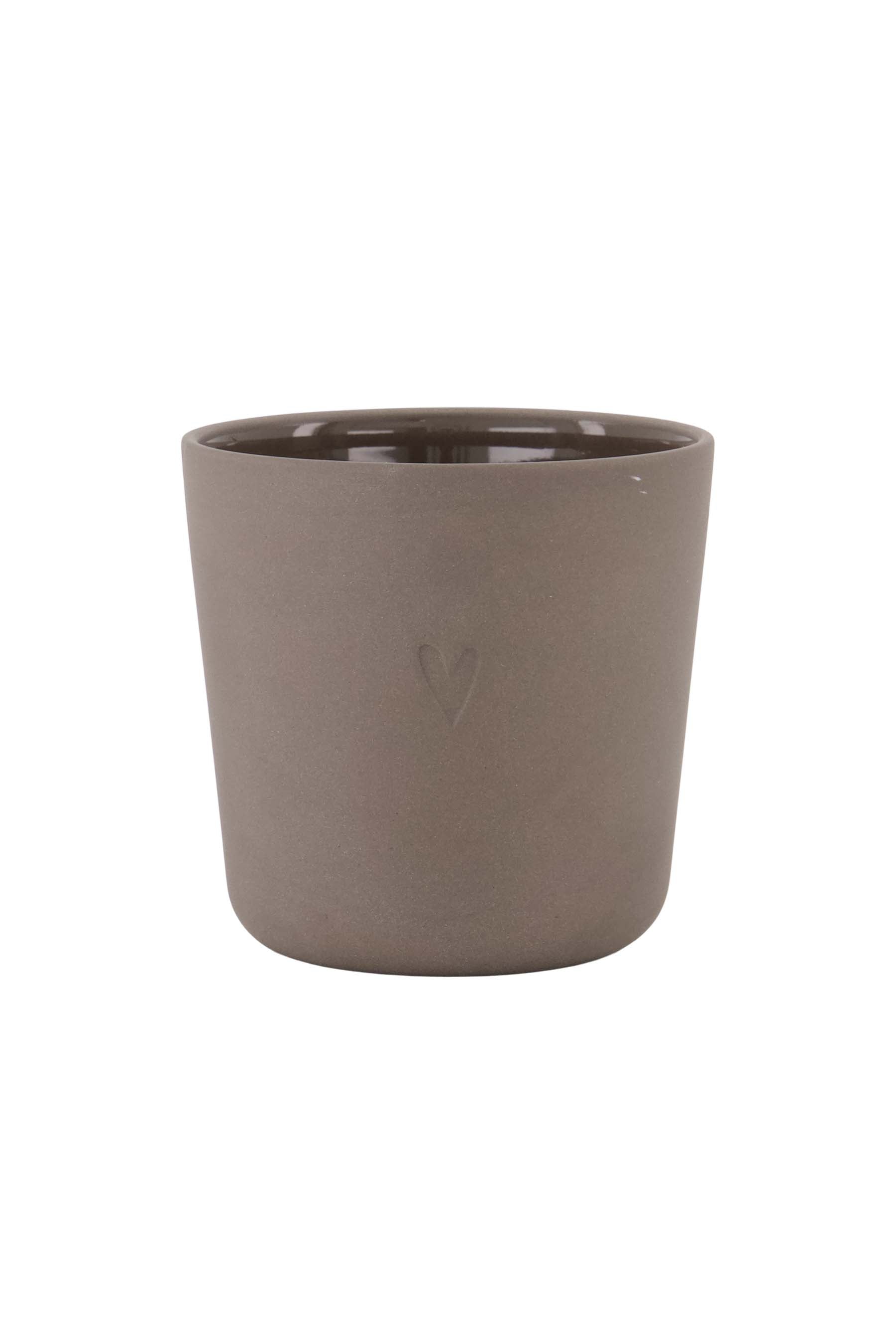 Zusss | Coffee mug heart dark brown