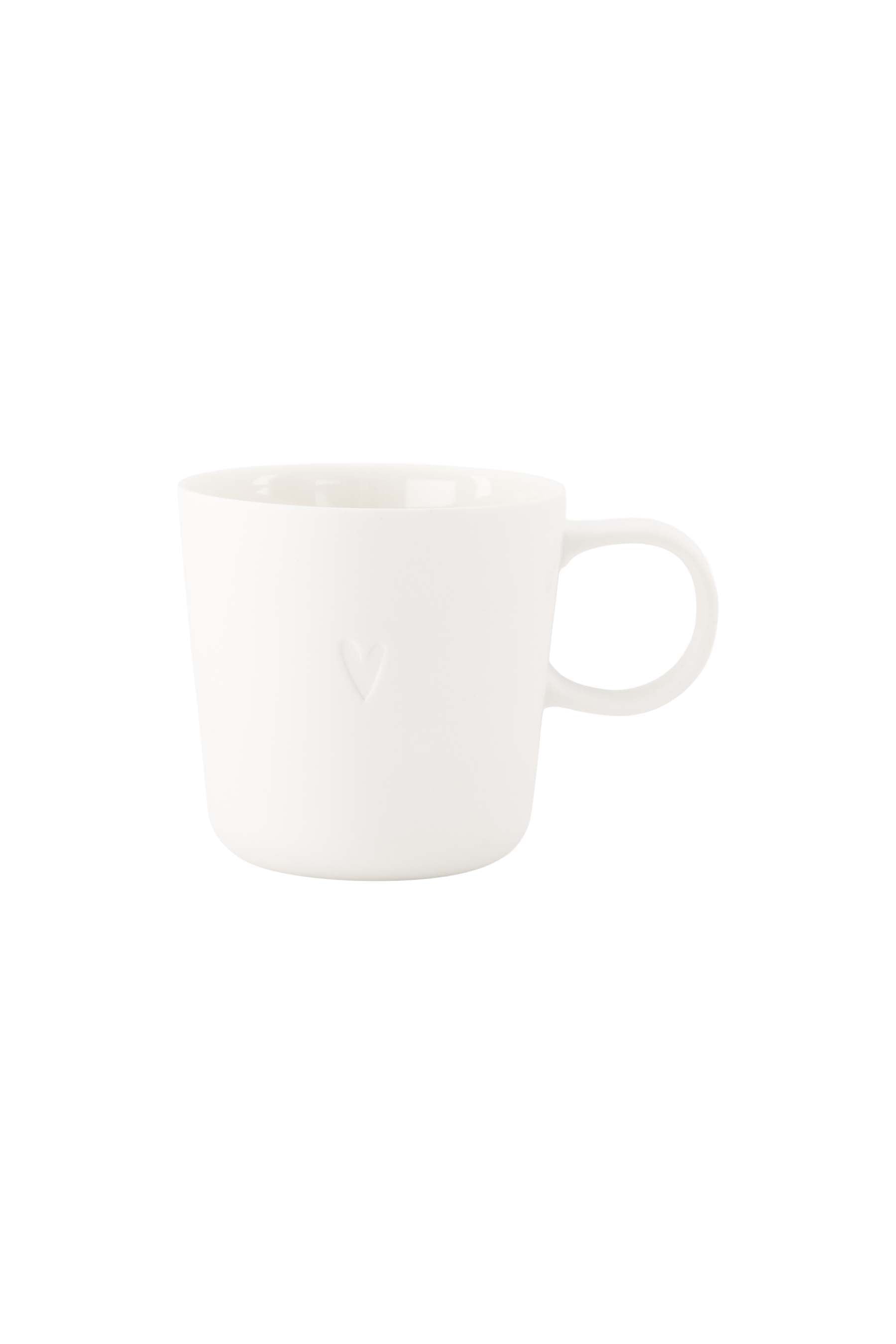 Zusss | Coffee mug with handle heart white