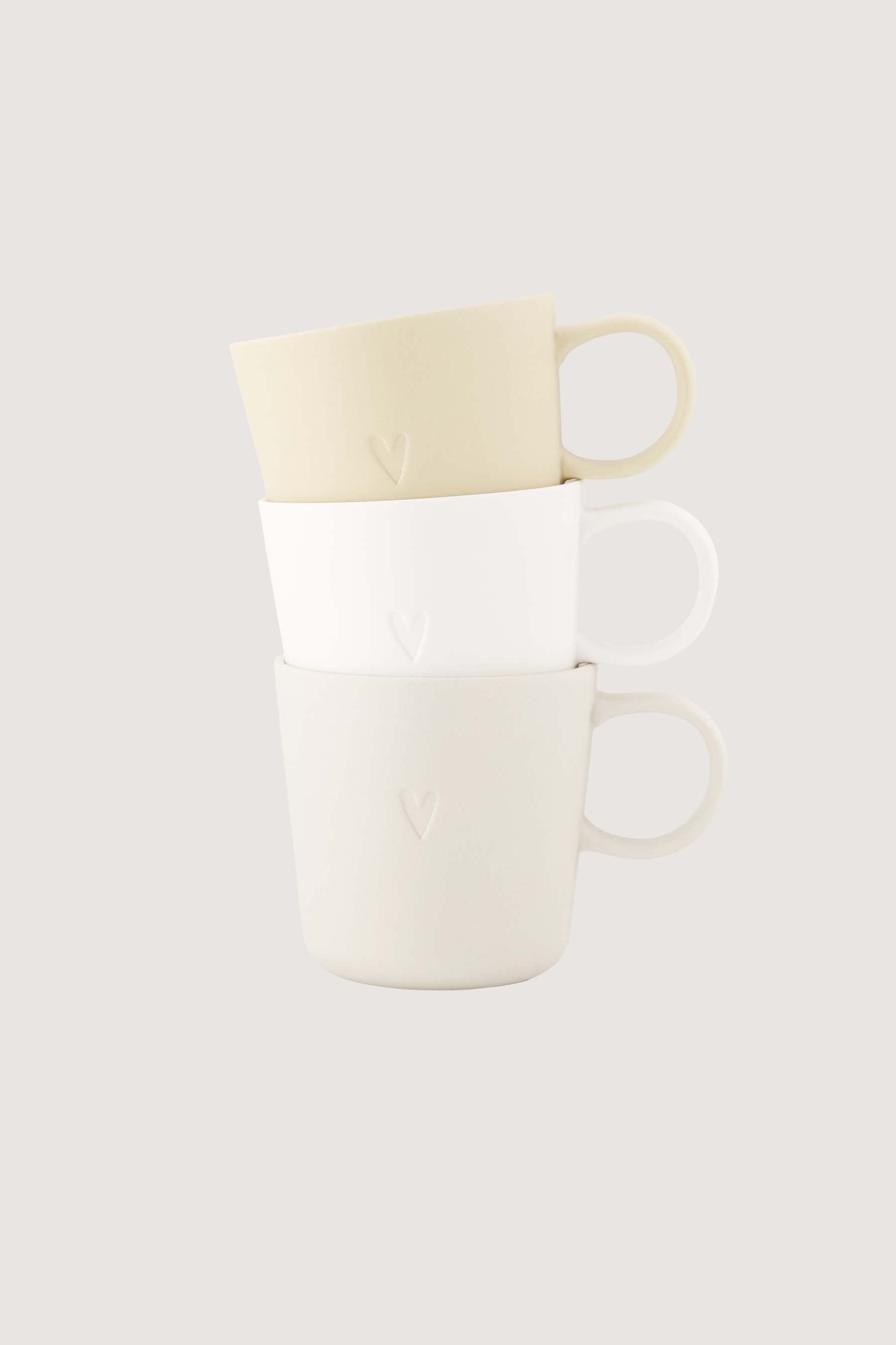 Zusss | Coffee mug with handle heart sand