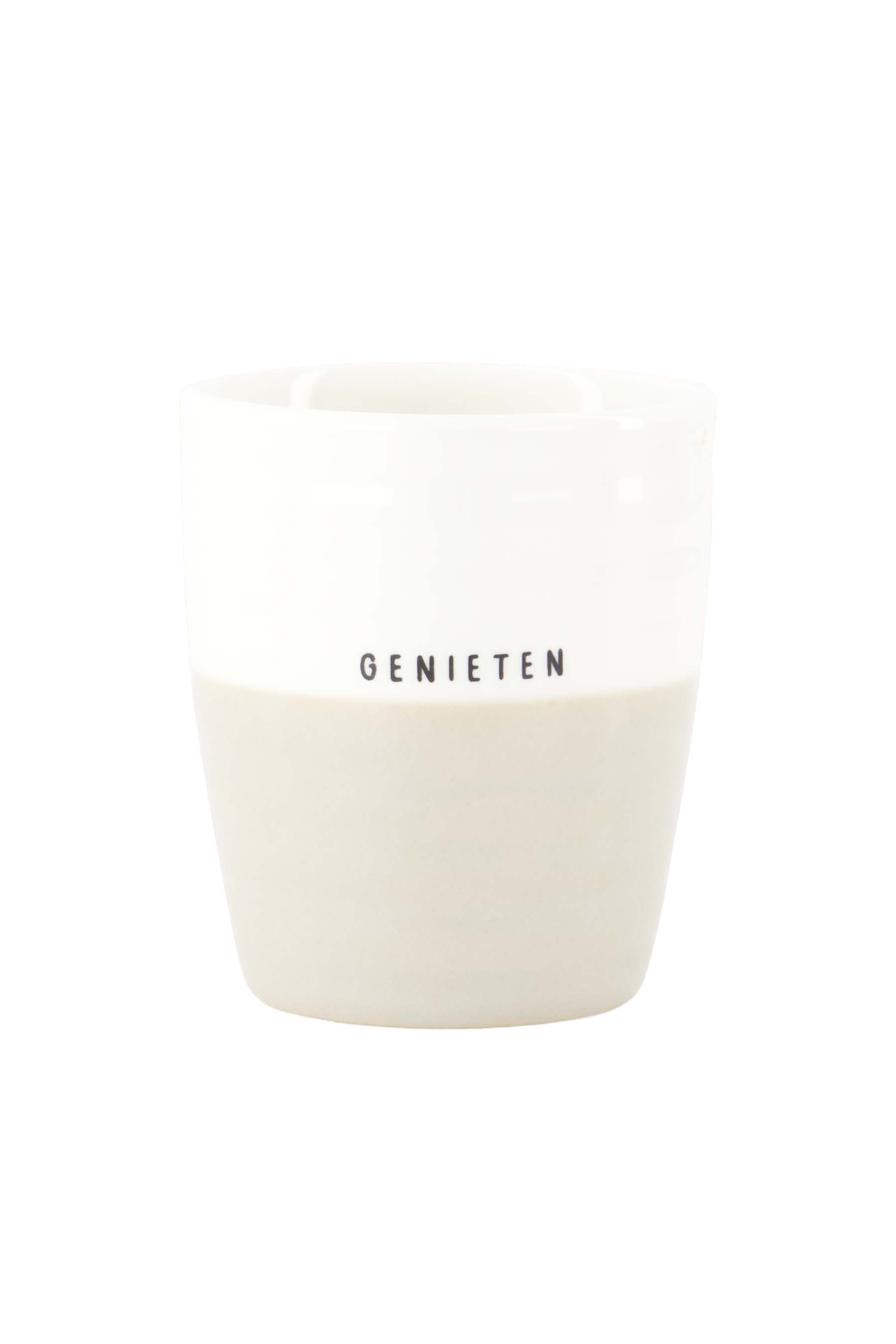 Zusss | Coffee mug genieten white / sand