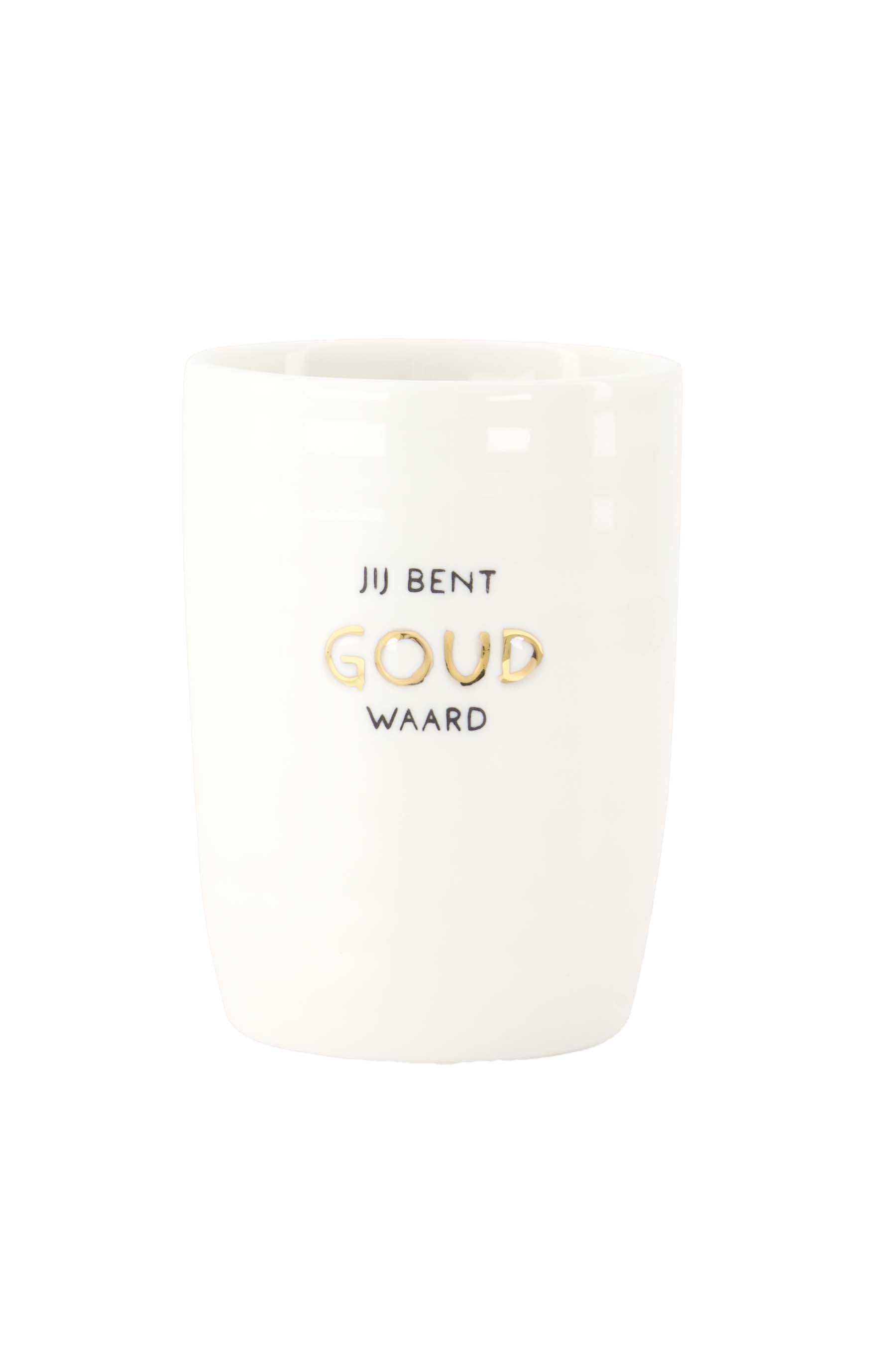 Zusss | Coffee mug jij bent goud waard white / gold