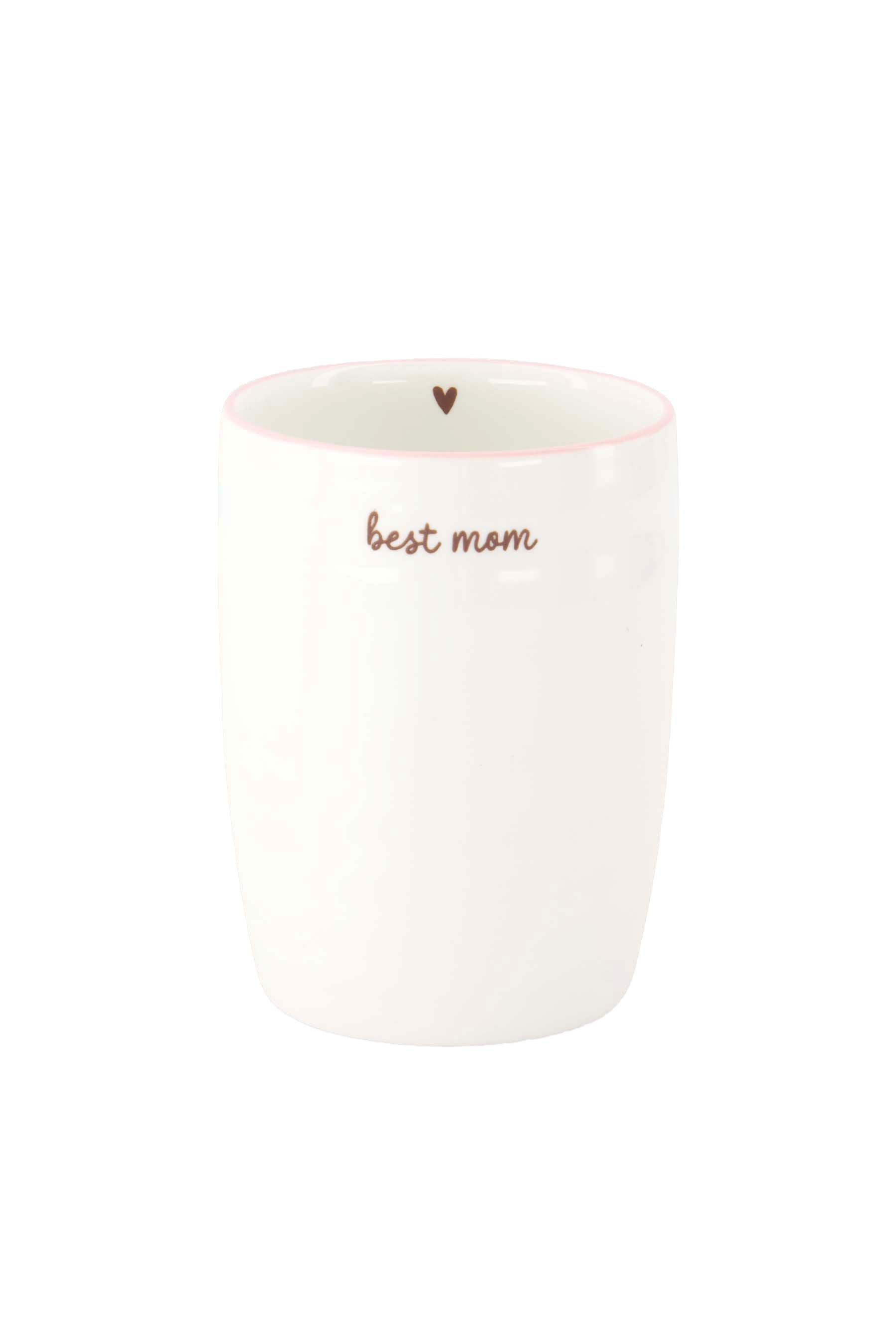 Zusss | Coffee mug best mom white / dark red