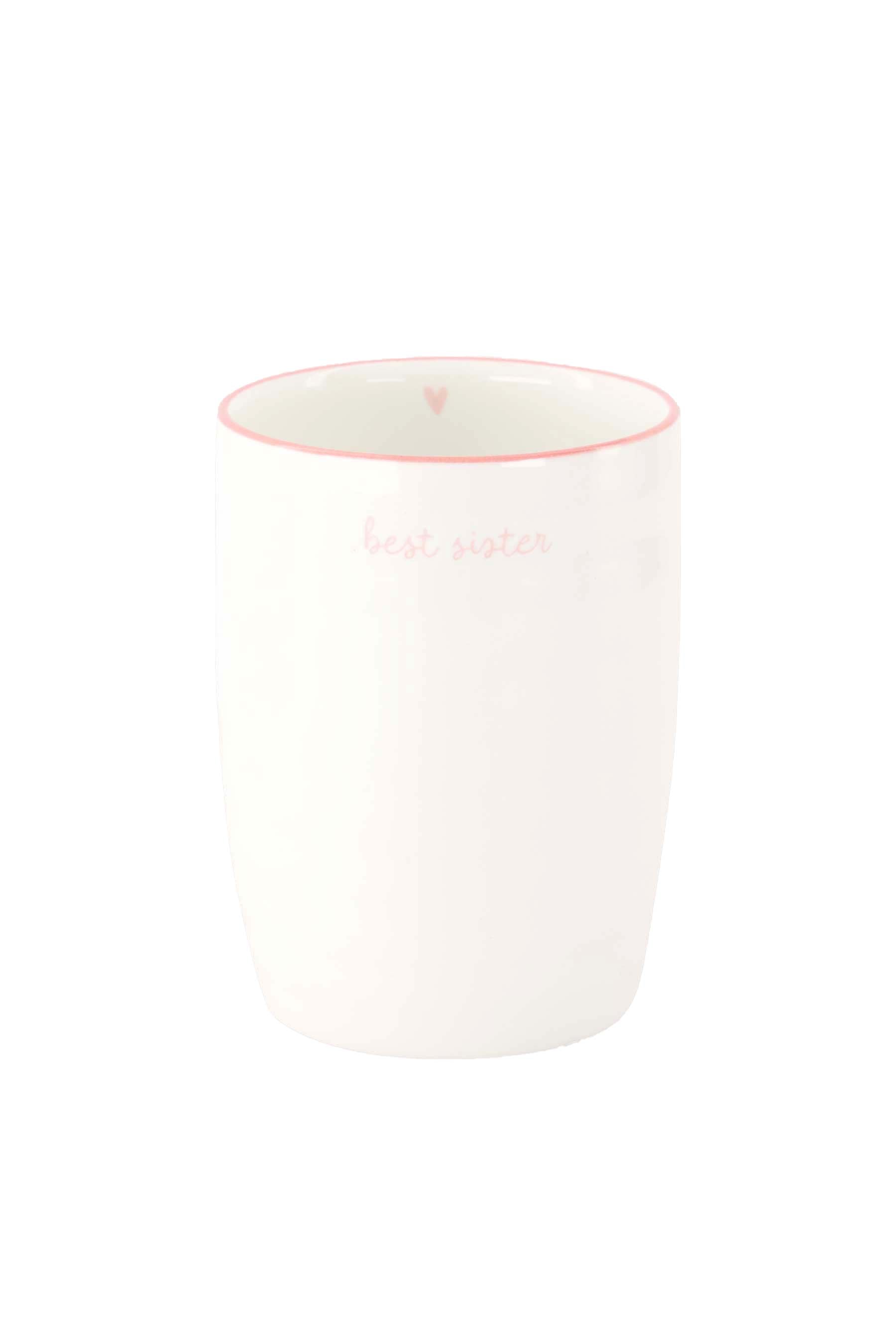 Zusss | Coffee mug best sister white / light pink