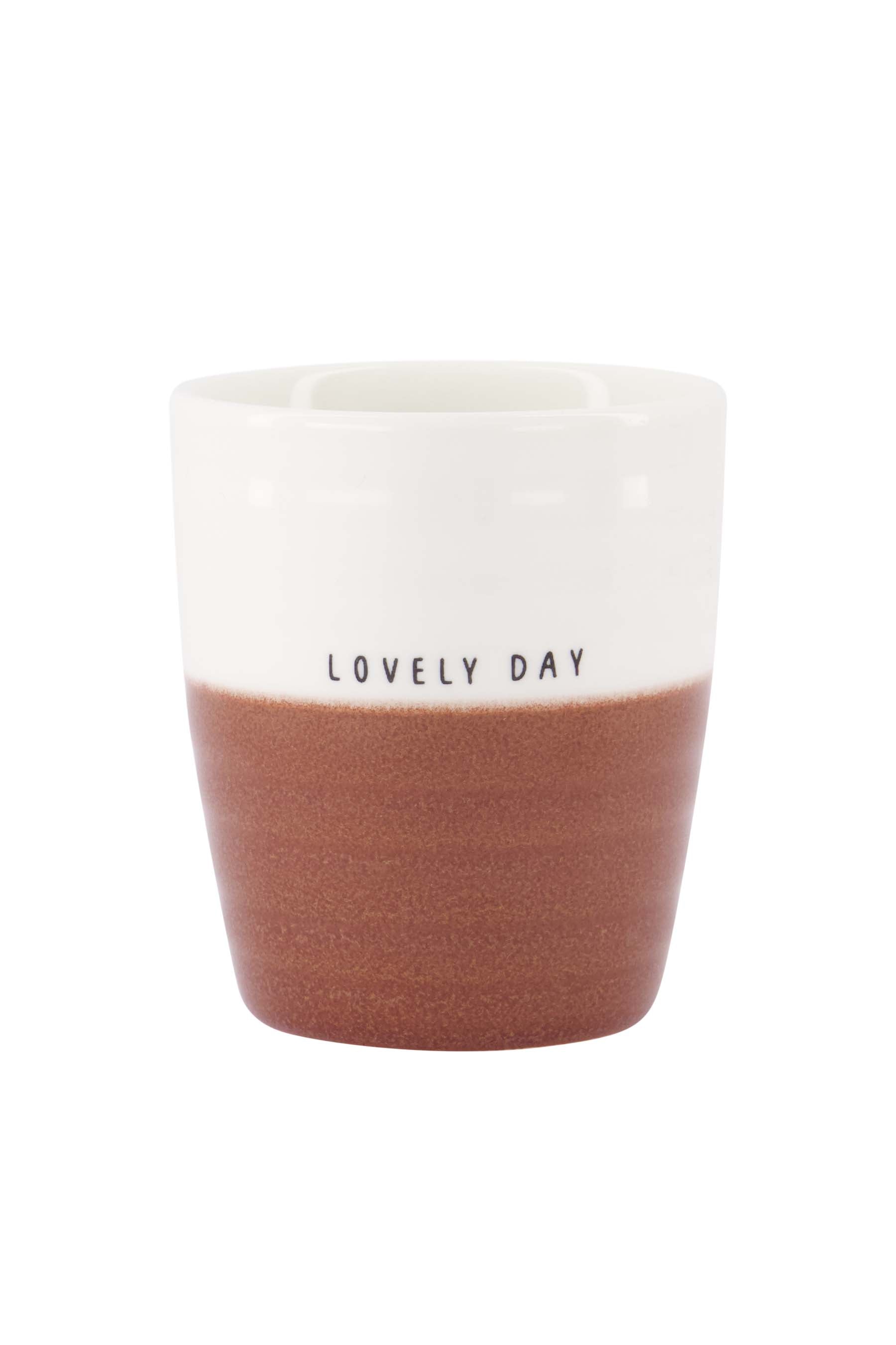 Zusss | Coffee mug lovely day white / dark red