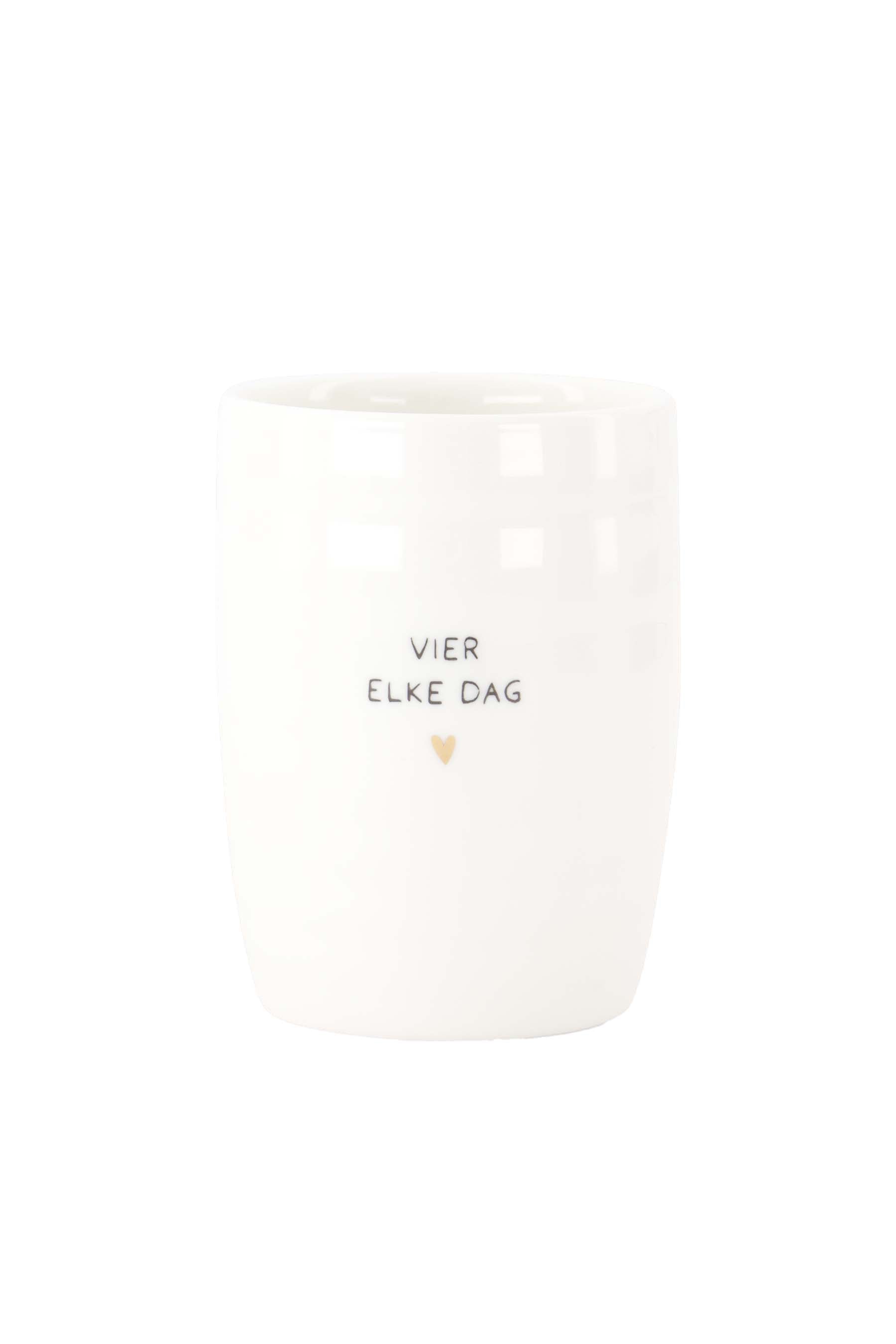 Zusss | Coffee mug vier elke dag white / black / gold