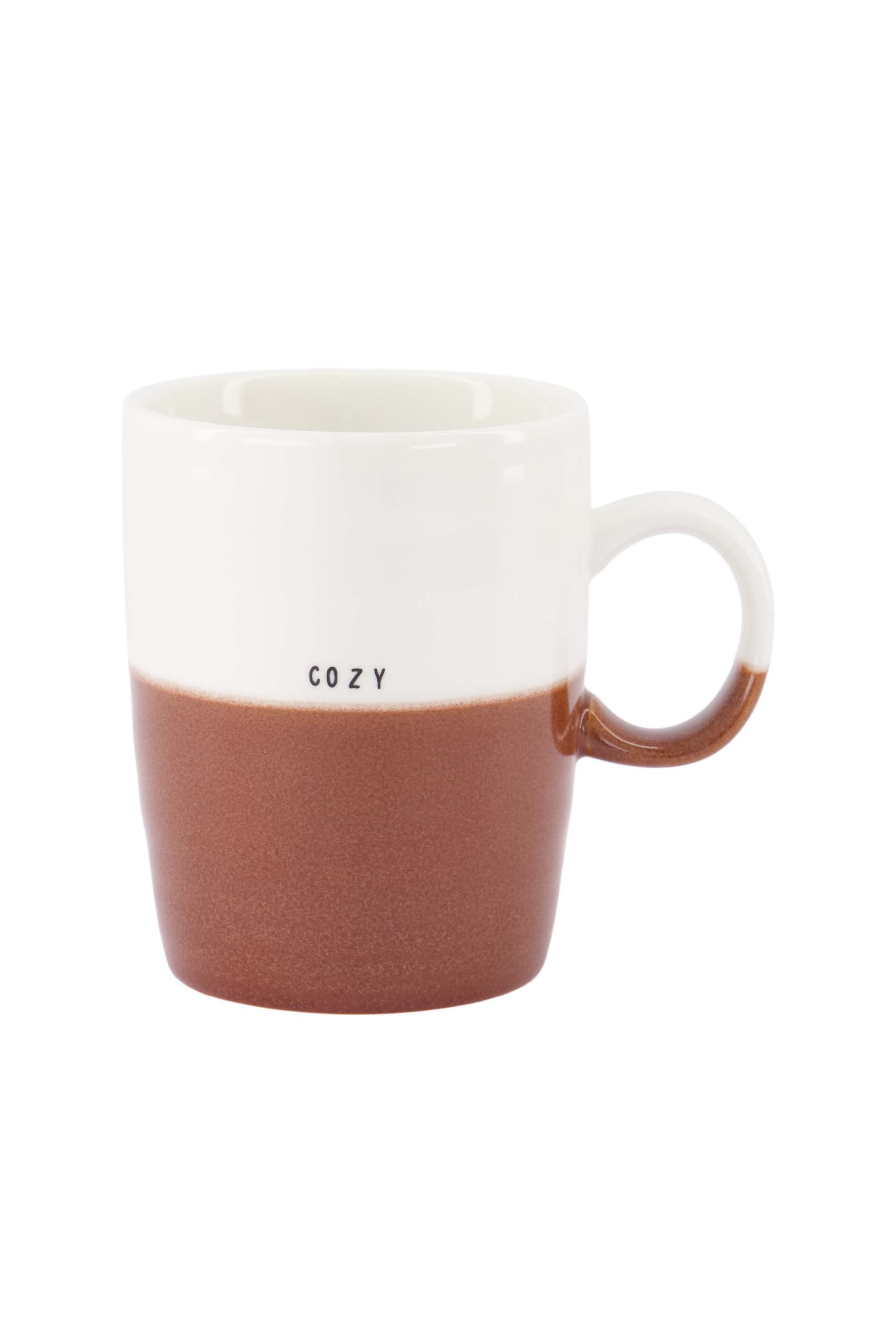 Zusss | Tea mug cozy white / dark red