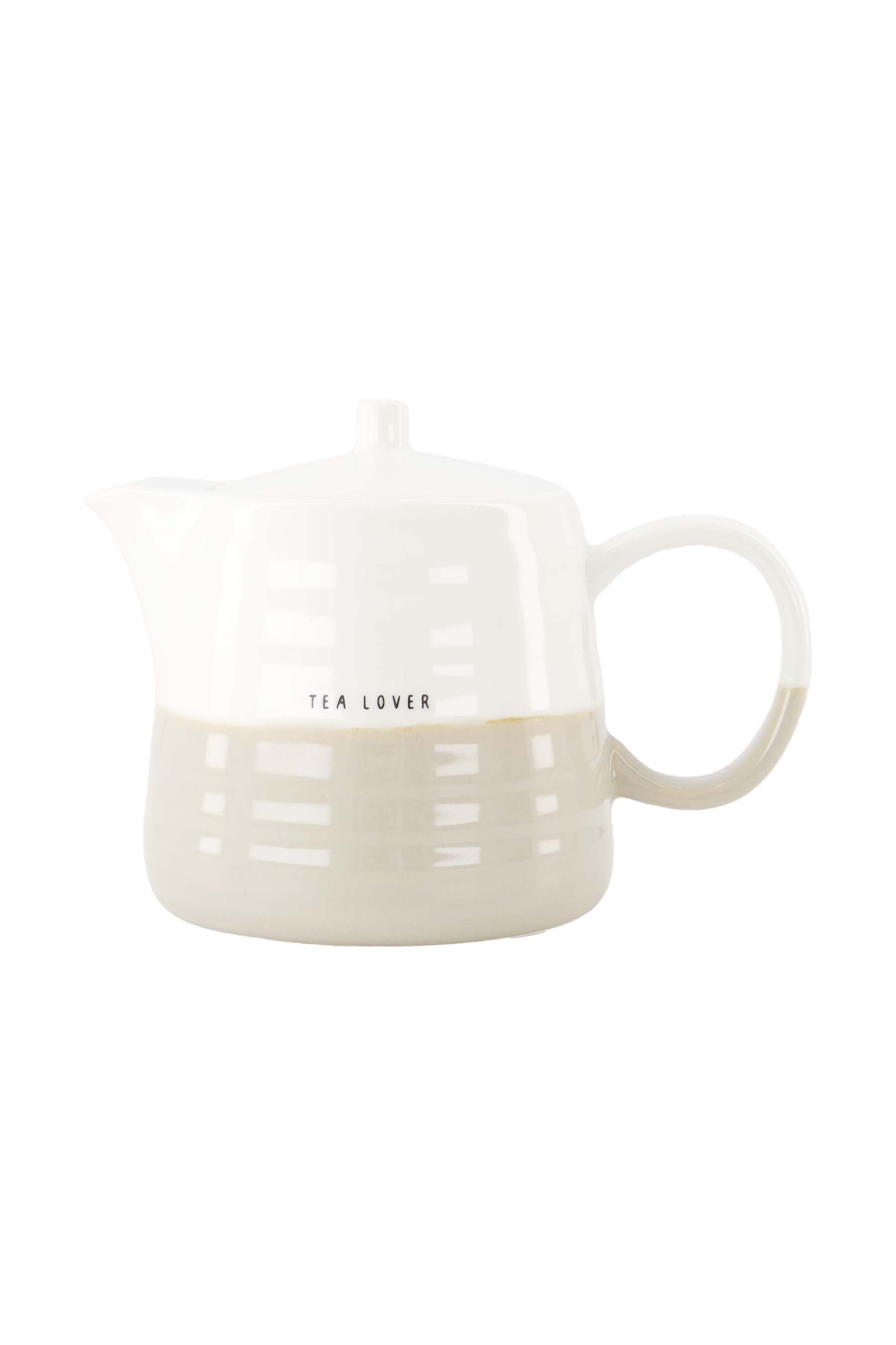 Zusss | Teapot tea lover white / sand
