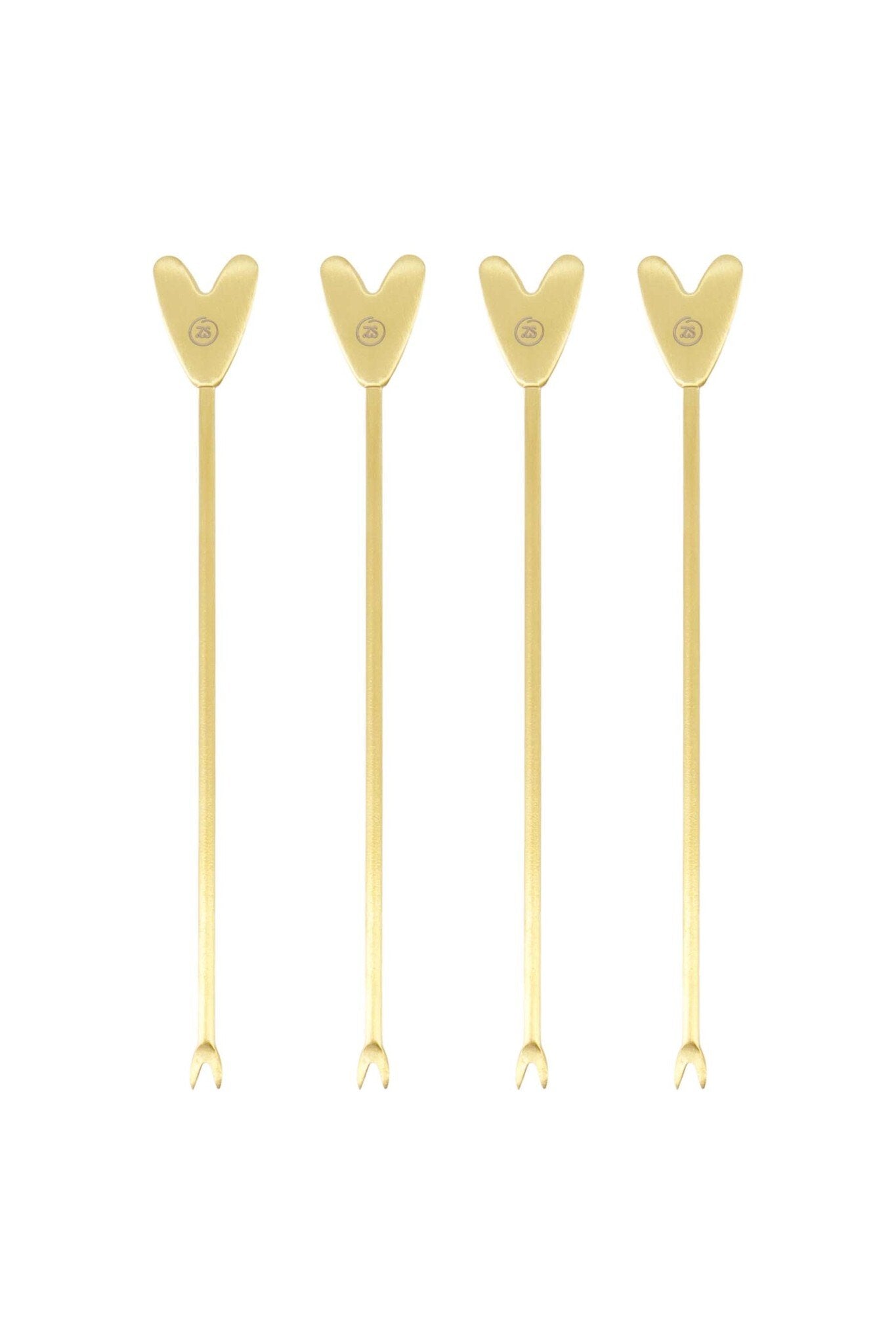 Zusss | Set van 4 borrelprikkers hartje