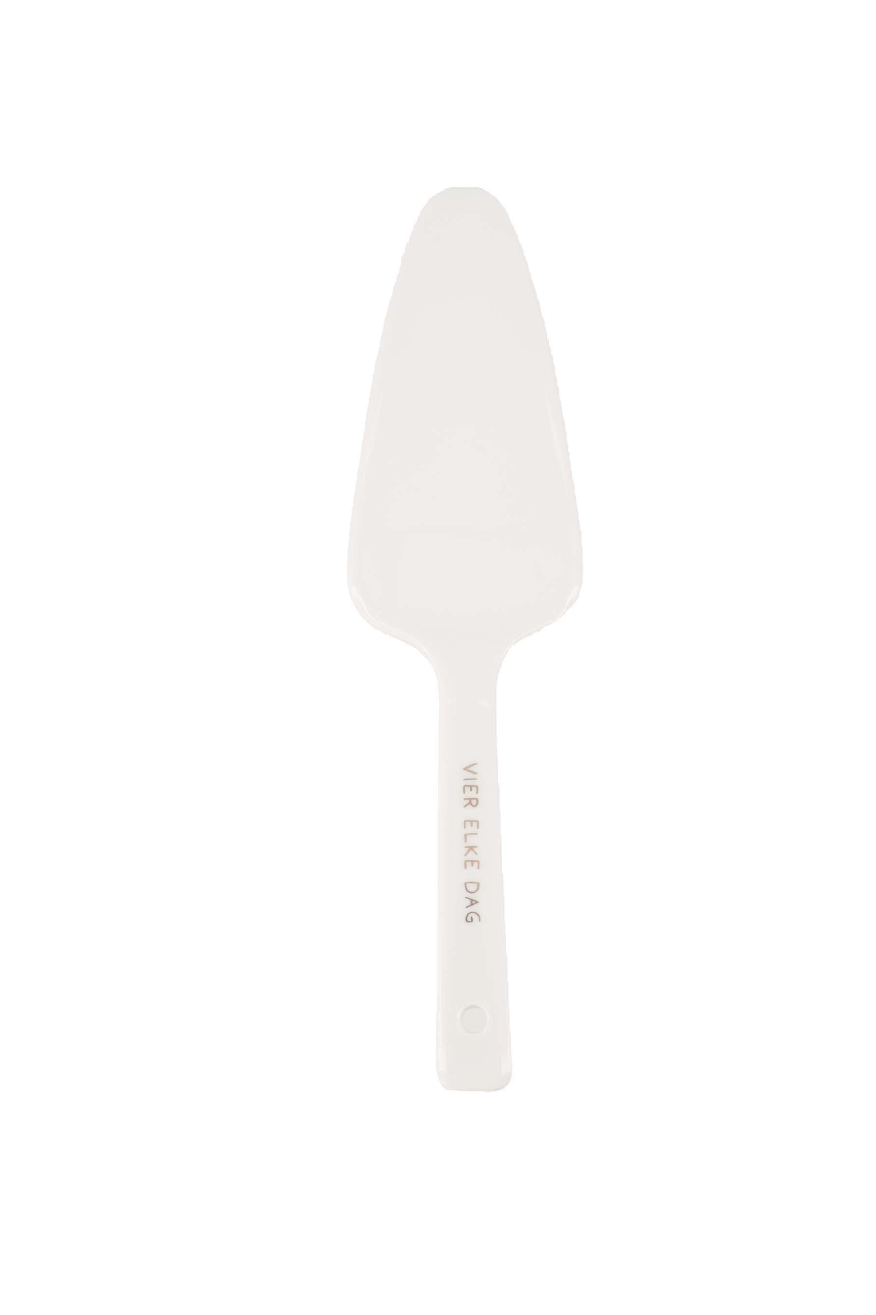 Zusss | Cake server ceramic vier elke dag white / gold