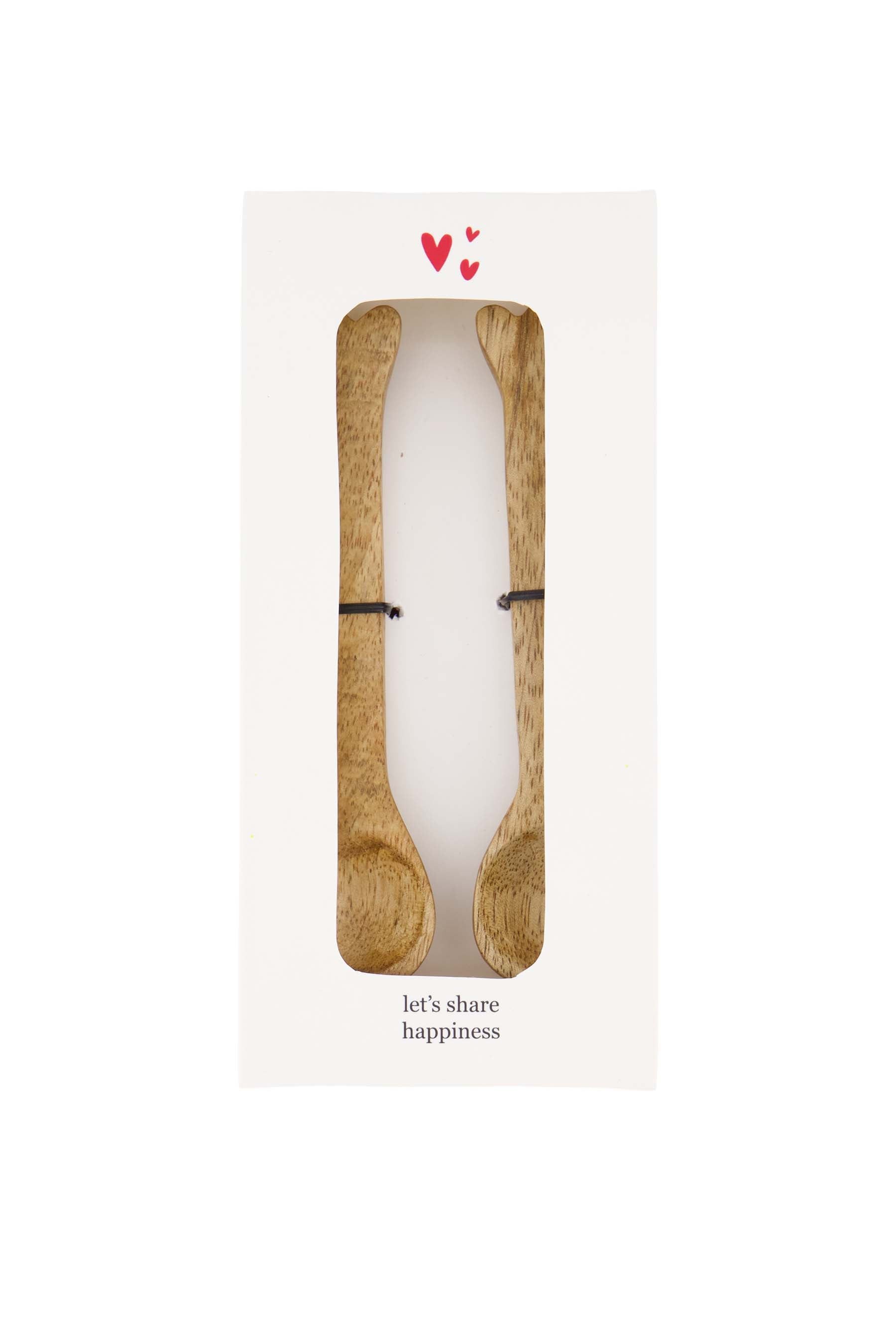 Zusss | Set of 2 teaspoons wood heart naturel