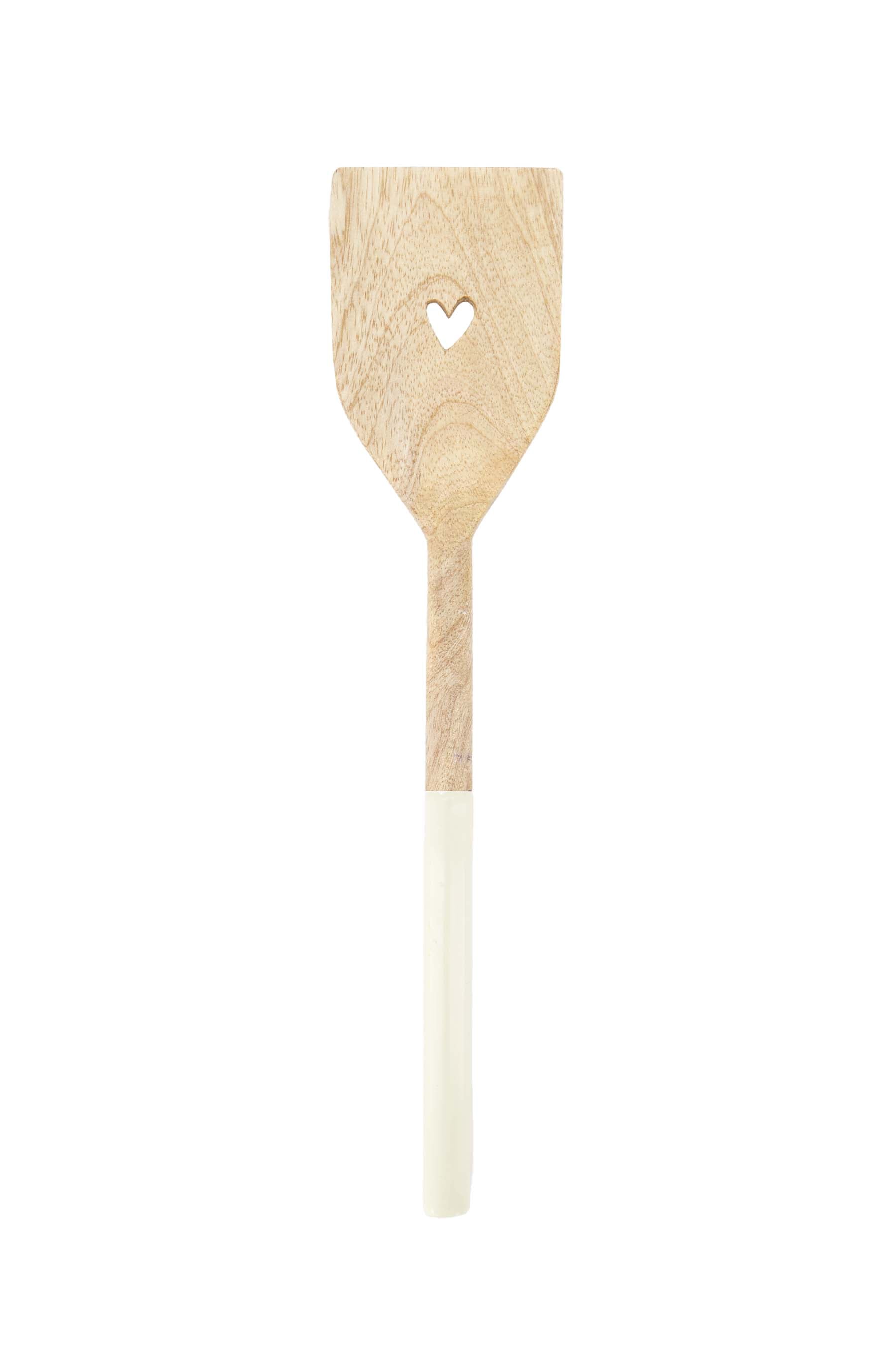 Zusss | Spatula heart naturel / white