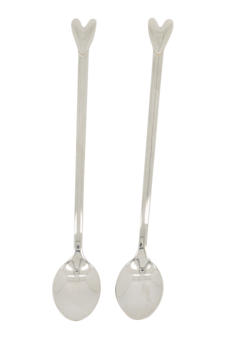 Zusss | Latte spoons heart set of 2 silver
