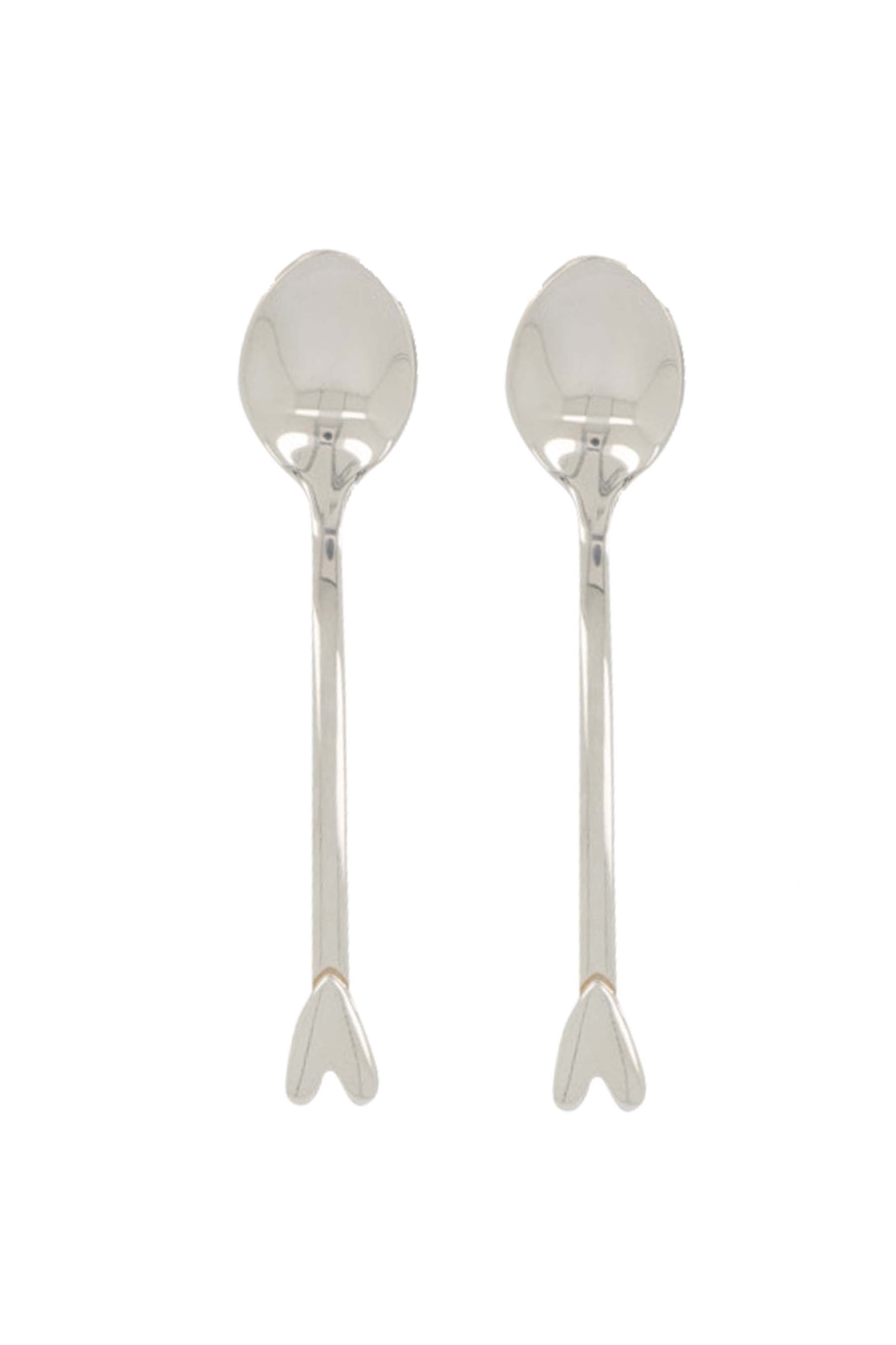 Zusss | Coffee spoons heart set of 2 silver