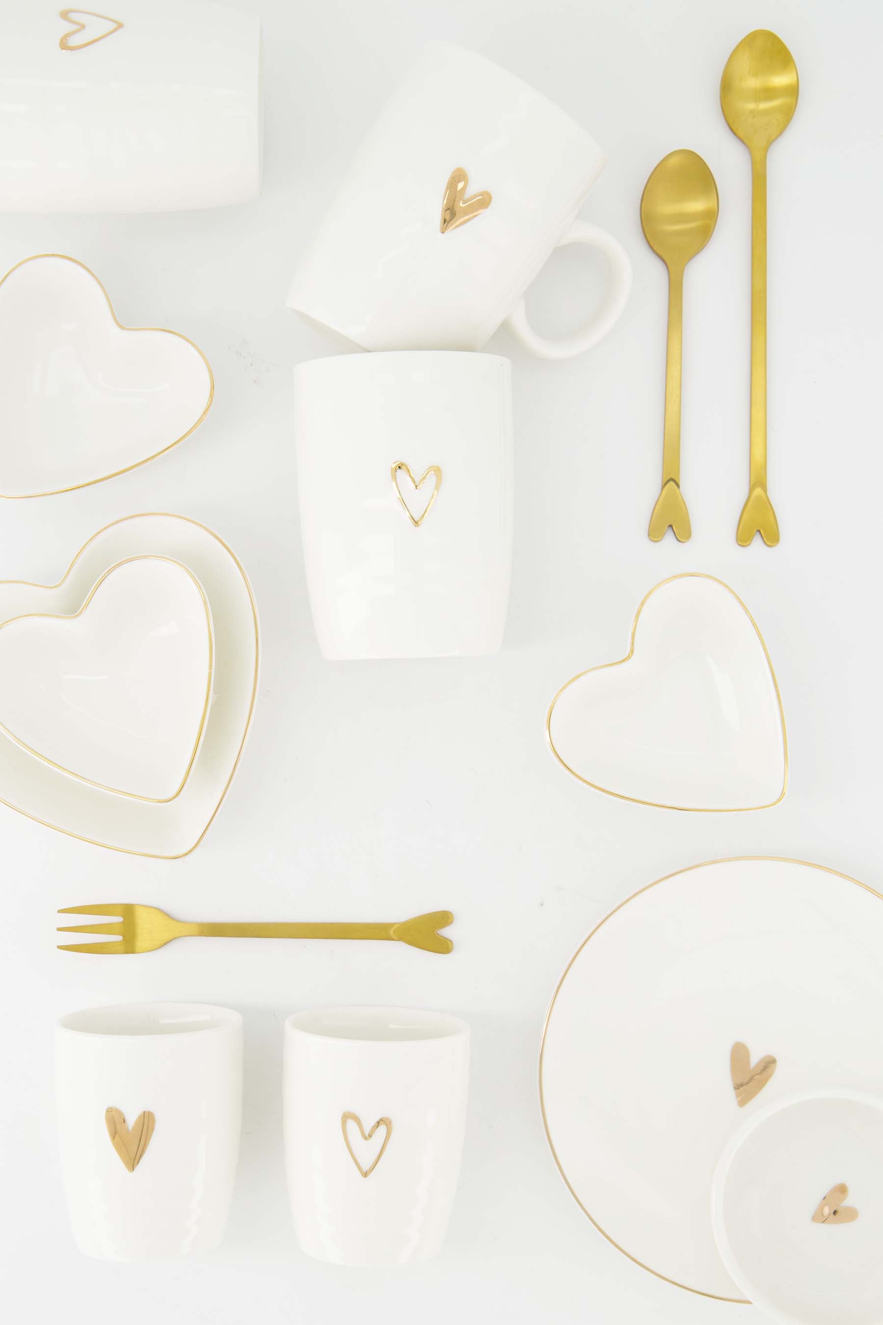 Zusss | Coffee spoons heart set of 2 silver