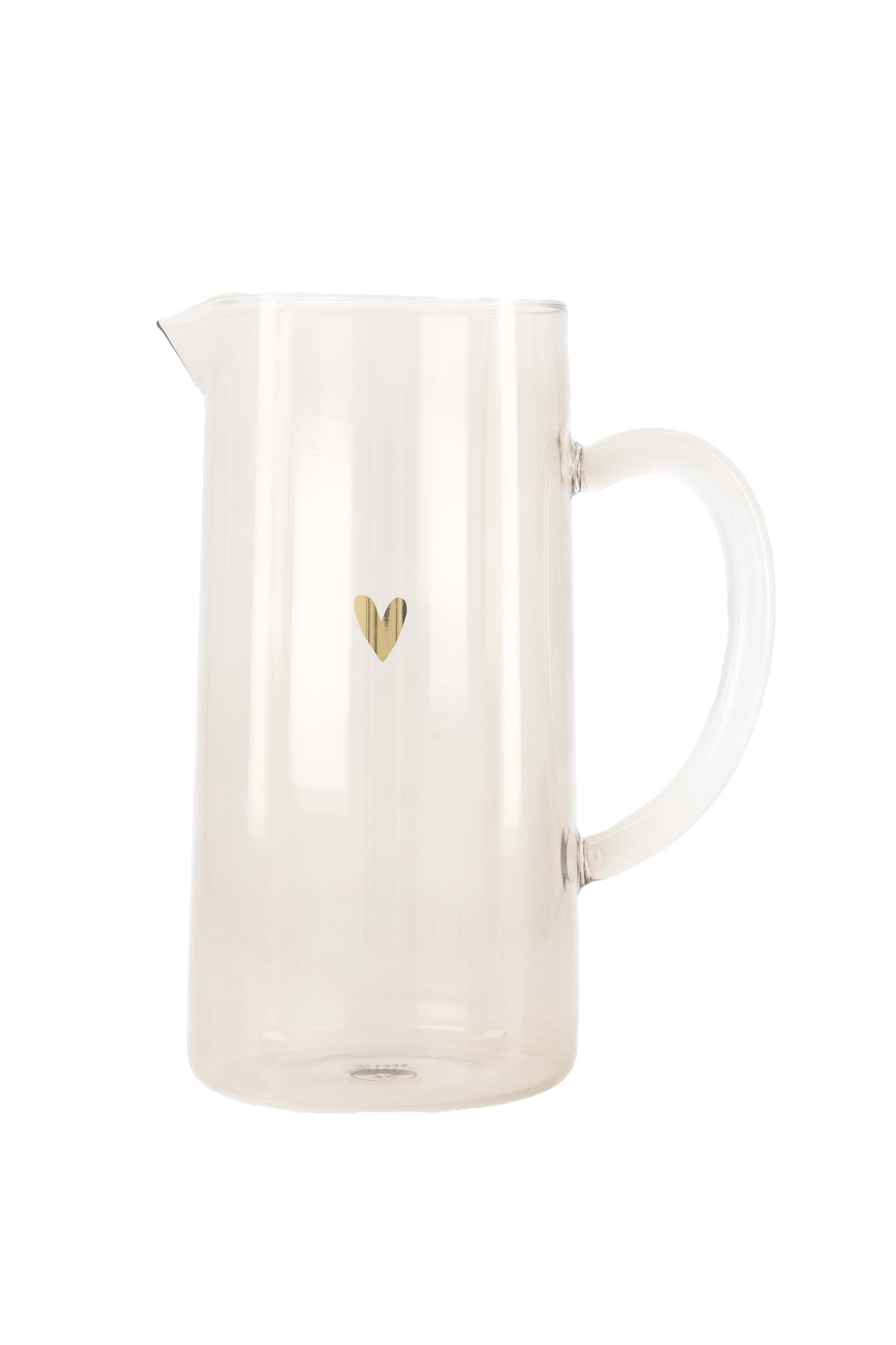 Zusss | Water jug heart brown / gold