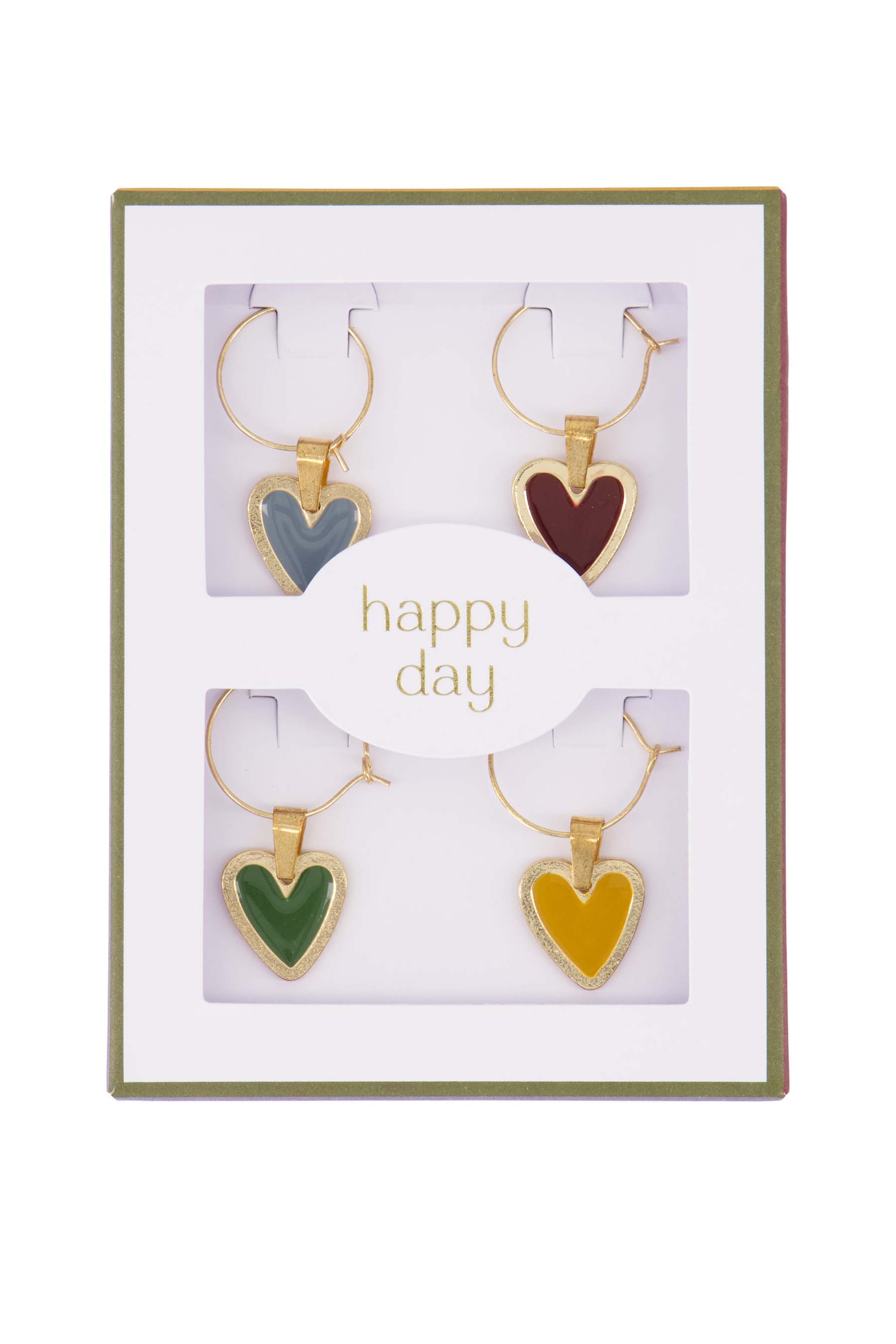 Zusss | Wine glass charms happy day multicolor
