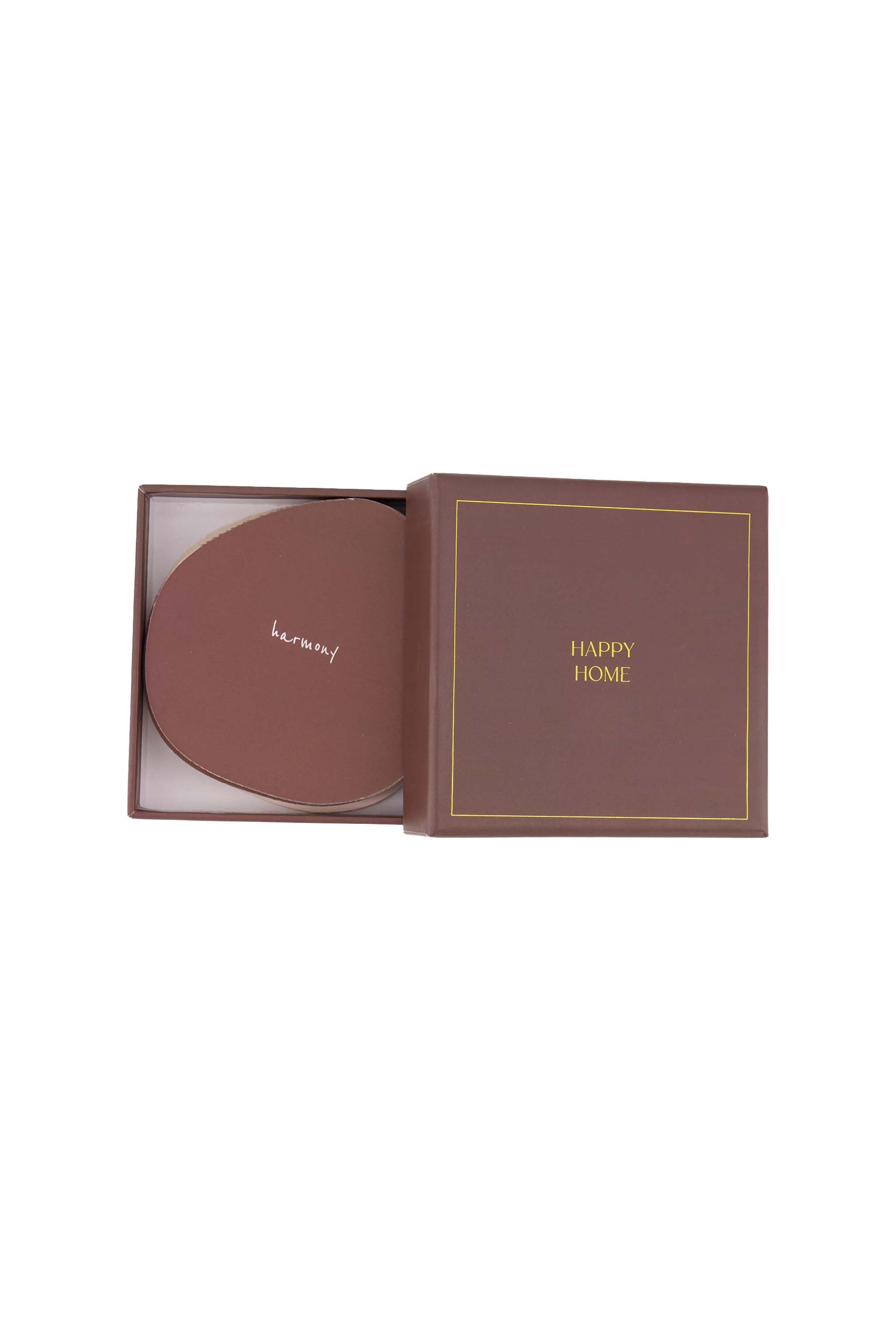 Zusss | Set of 6 coasters happy home multicolor