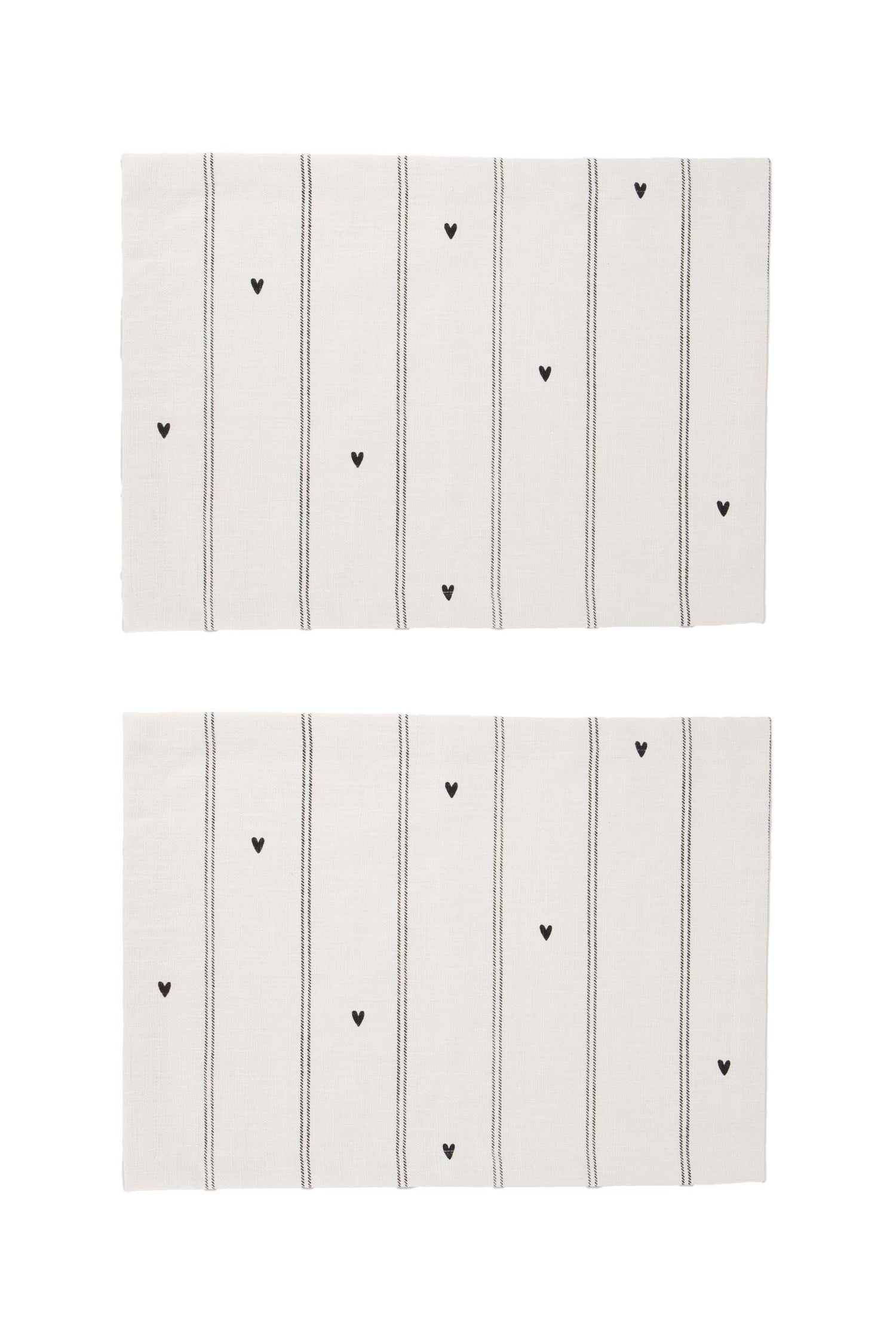 Zusss | Set van 2 placemats strepen/hartjes