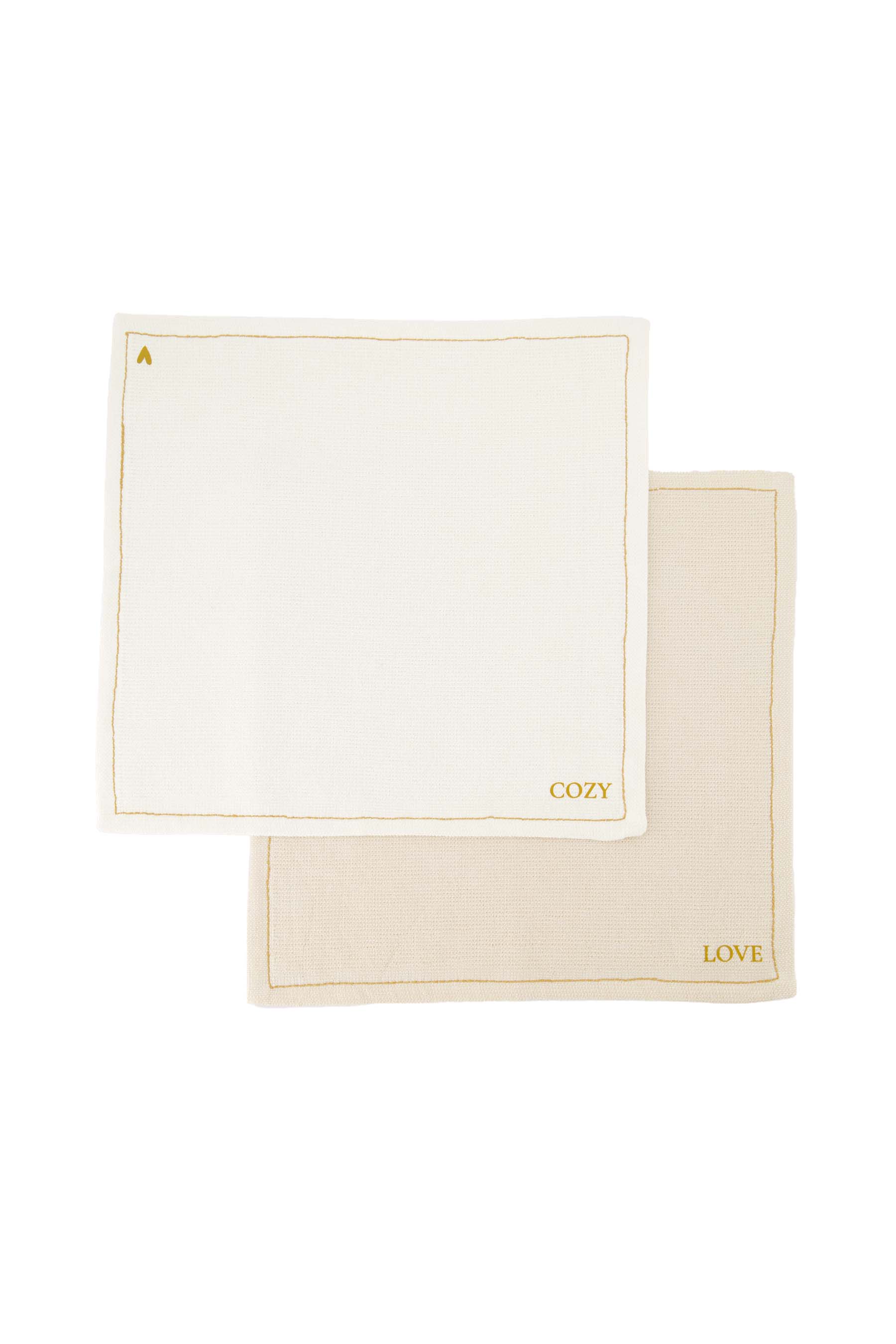 Zusss | Set of 4 dish cloths love white / gold